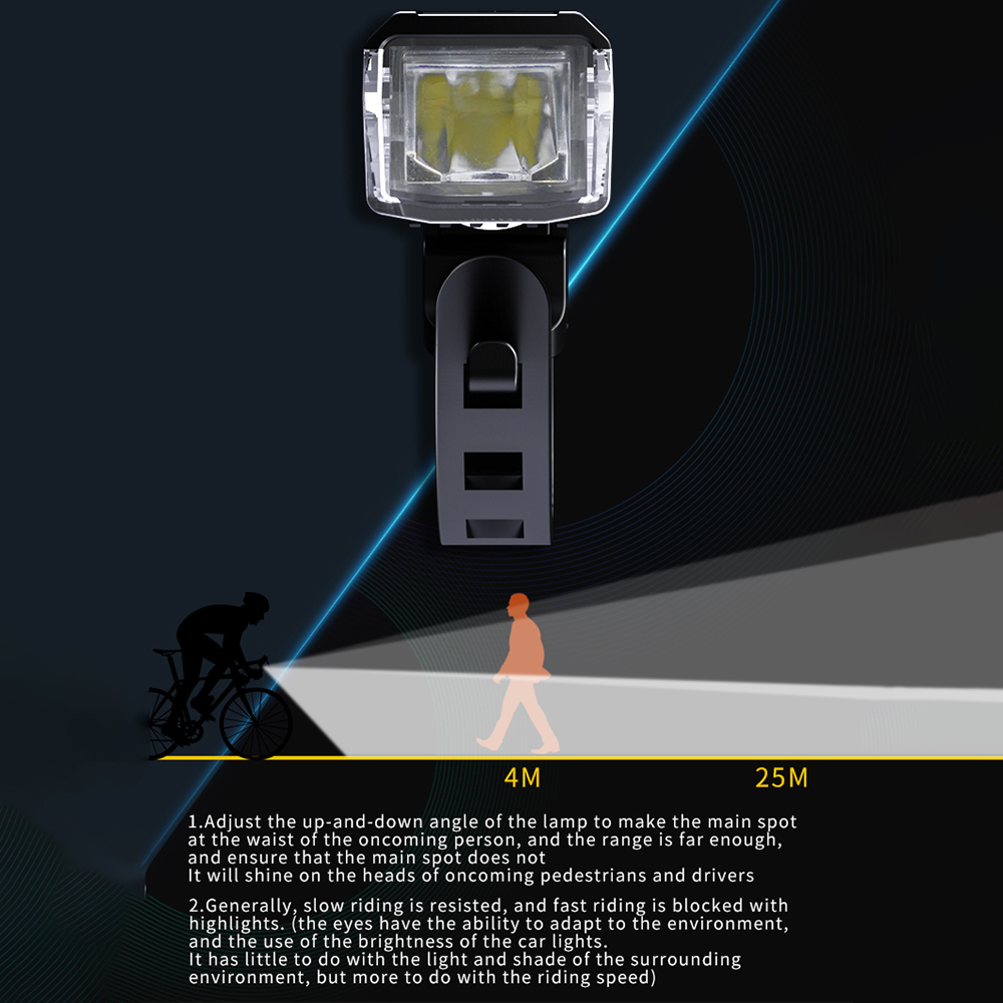 Lumen USB Rechargeable Bicycle Headlight with Power Bank – view 6