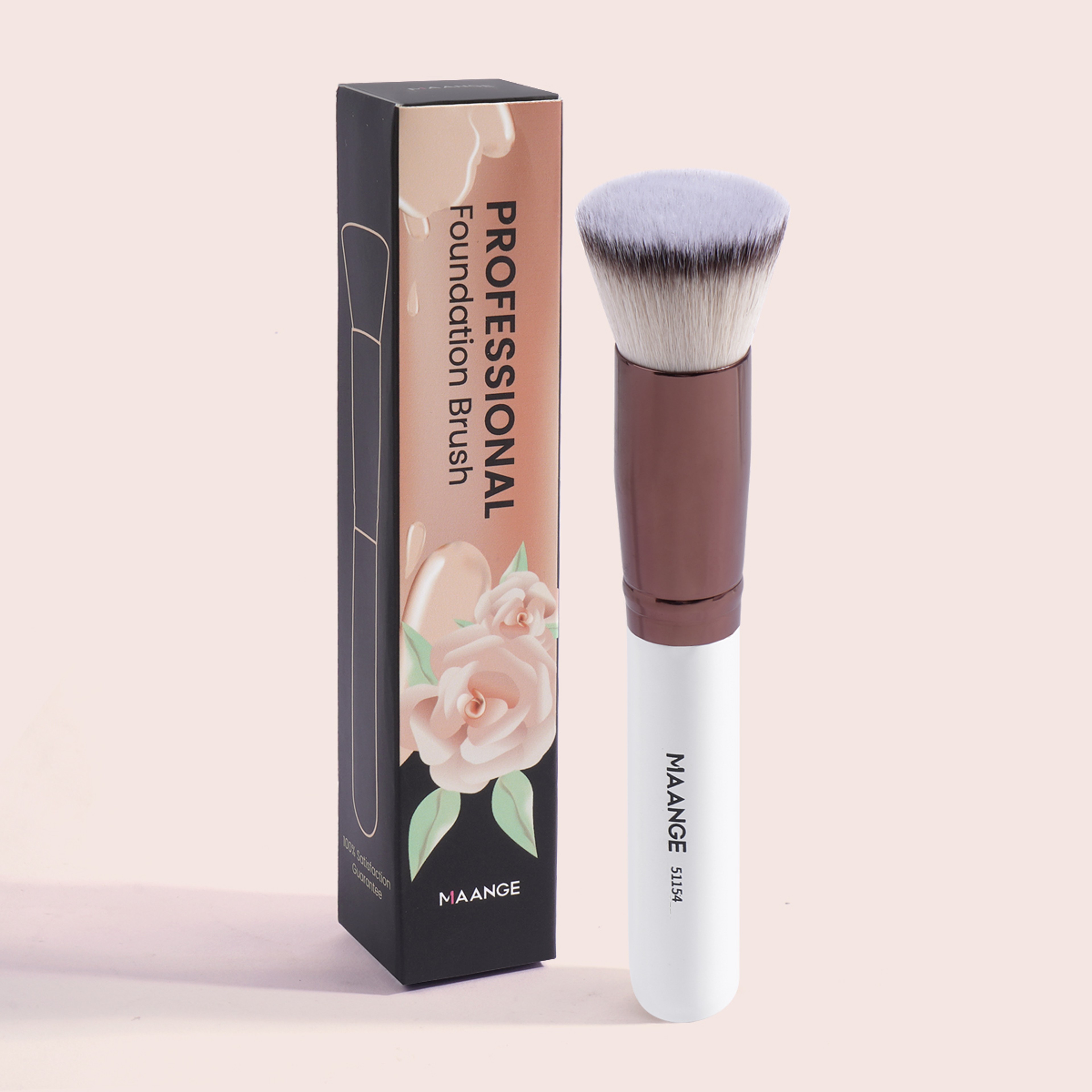 Foundation Makeup Brush Set Flat Angled Kabuki Powder  Blush Brush For Liquid Application 1