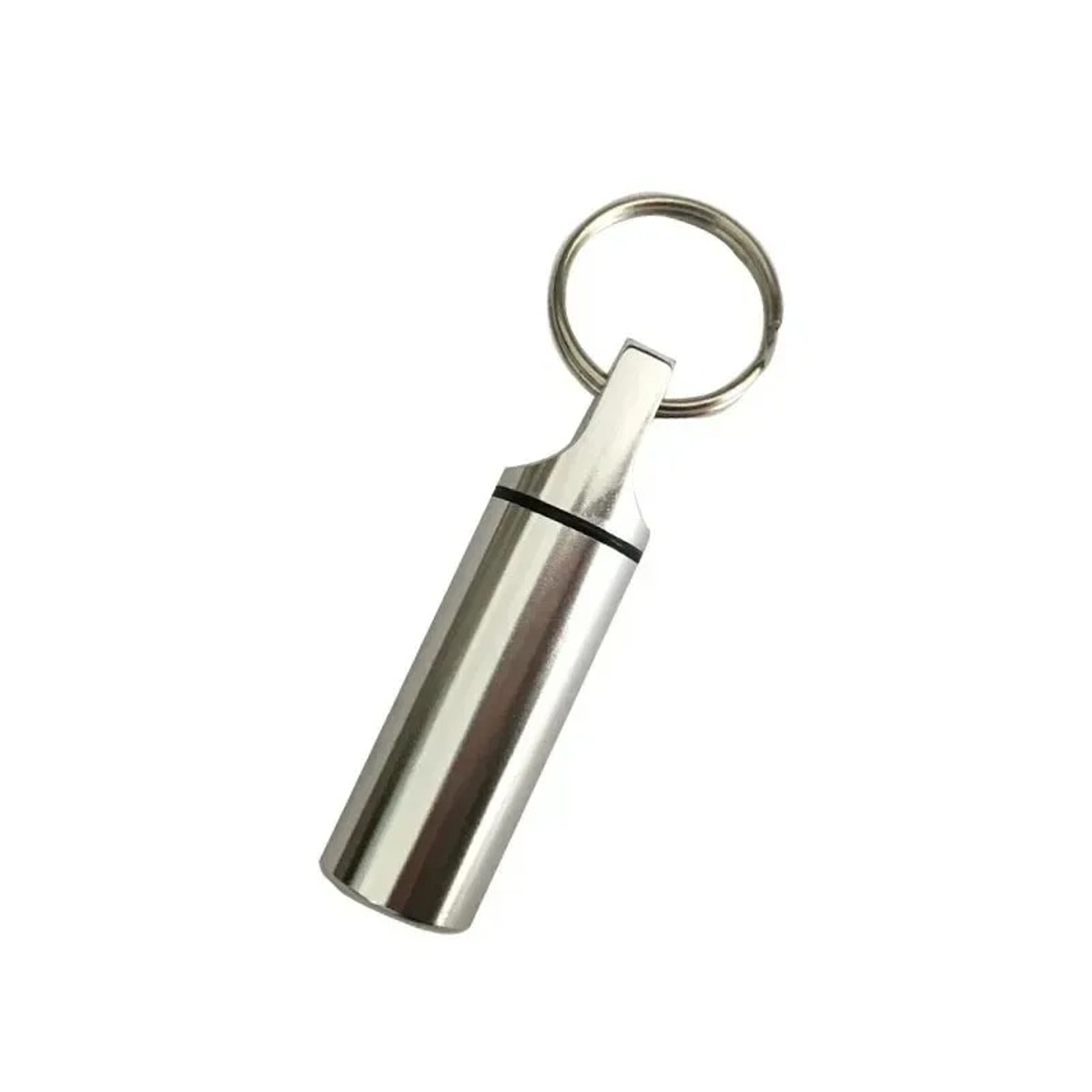 Portable Aluminum Waterproof Pill Box With Keychain For Fish Oils  Vitamins Sealed Storage For Dail 5