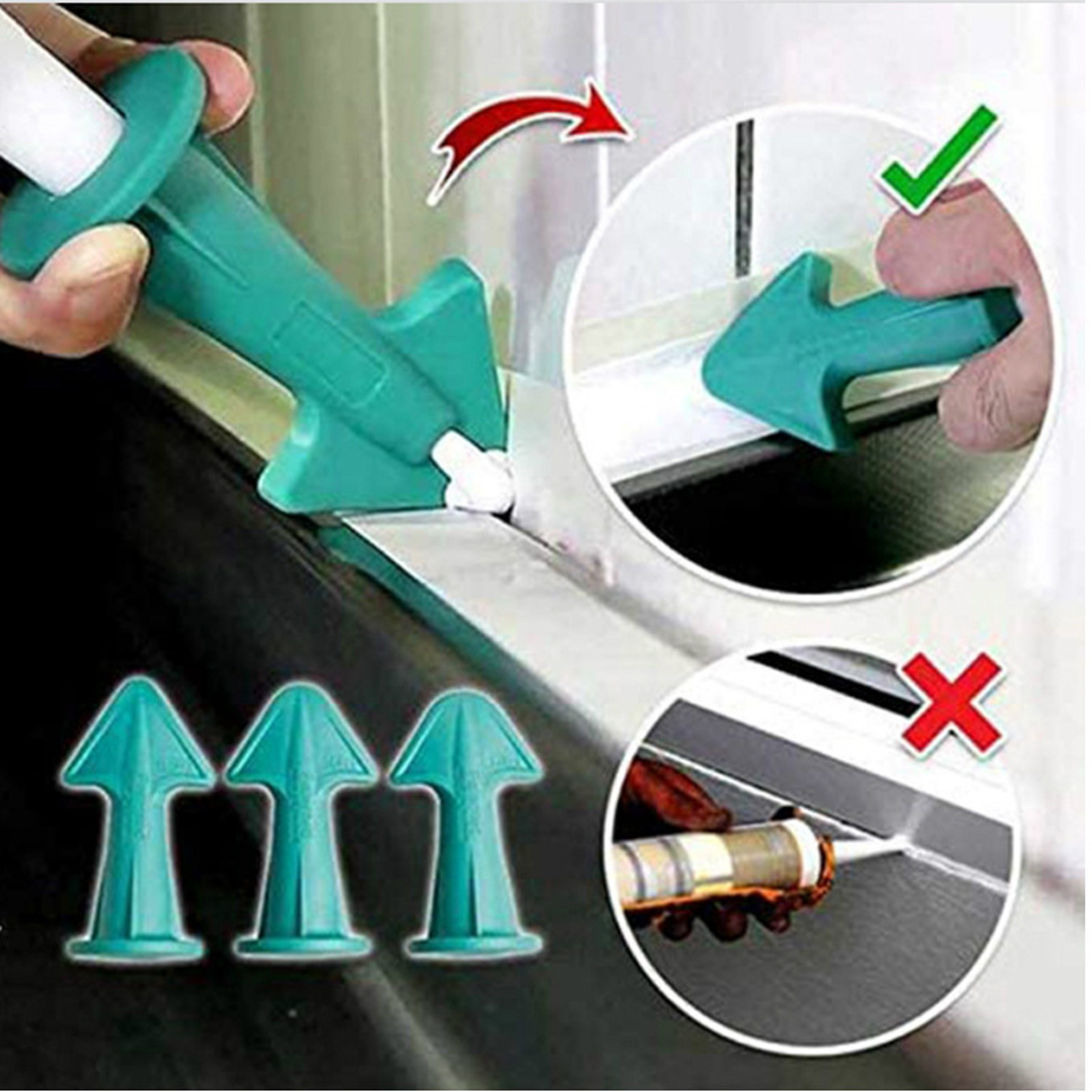 Caulking Nozzle Applicator Tool Kit For Silicone  Grout Removal 3
