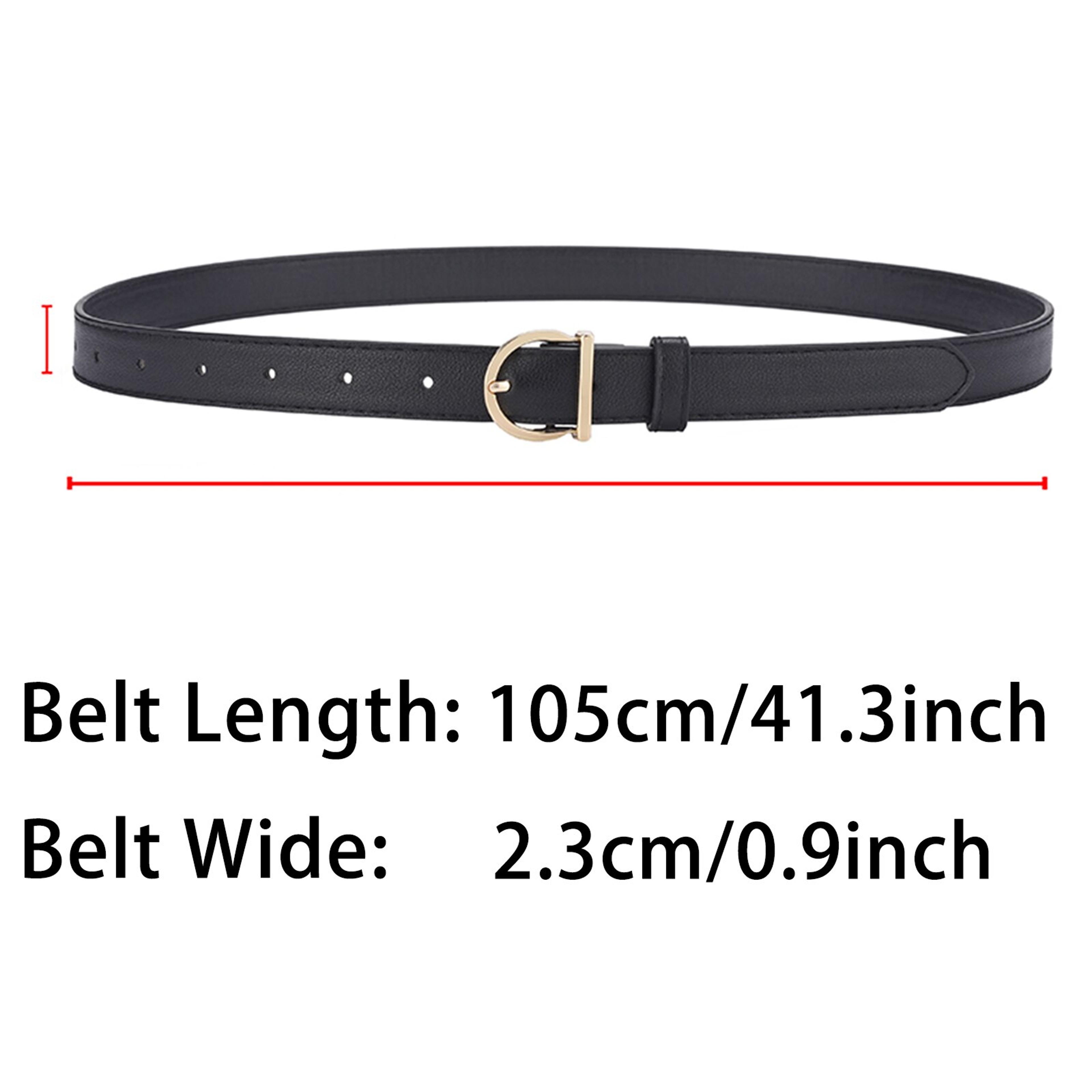 Womens Luxury PU Leather Belt with Pin Buckle Fashionable, Soft & Versatile – view 4