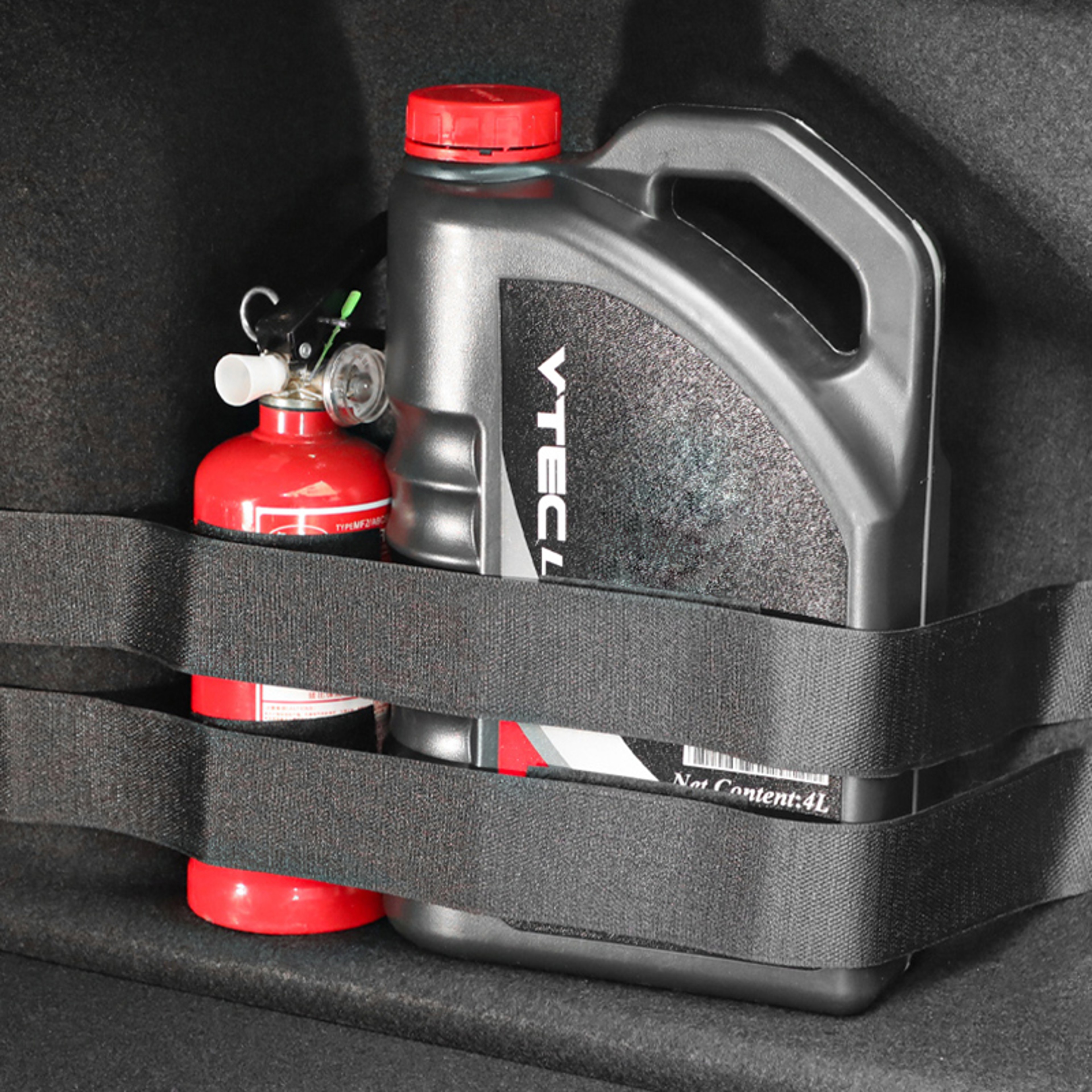 Car Trunk Organizer Elastic Fire Extinguisher Fixing Belt Storage Bag 0