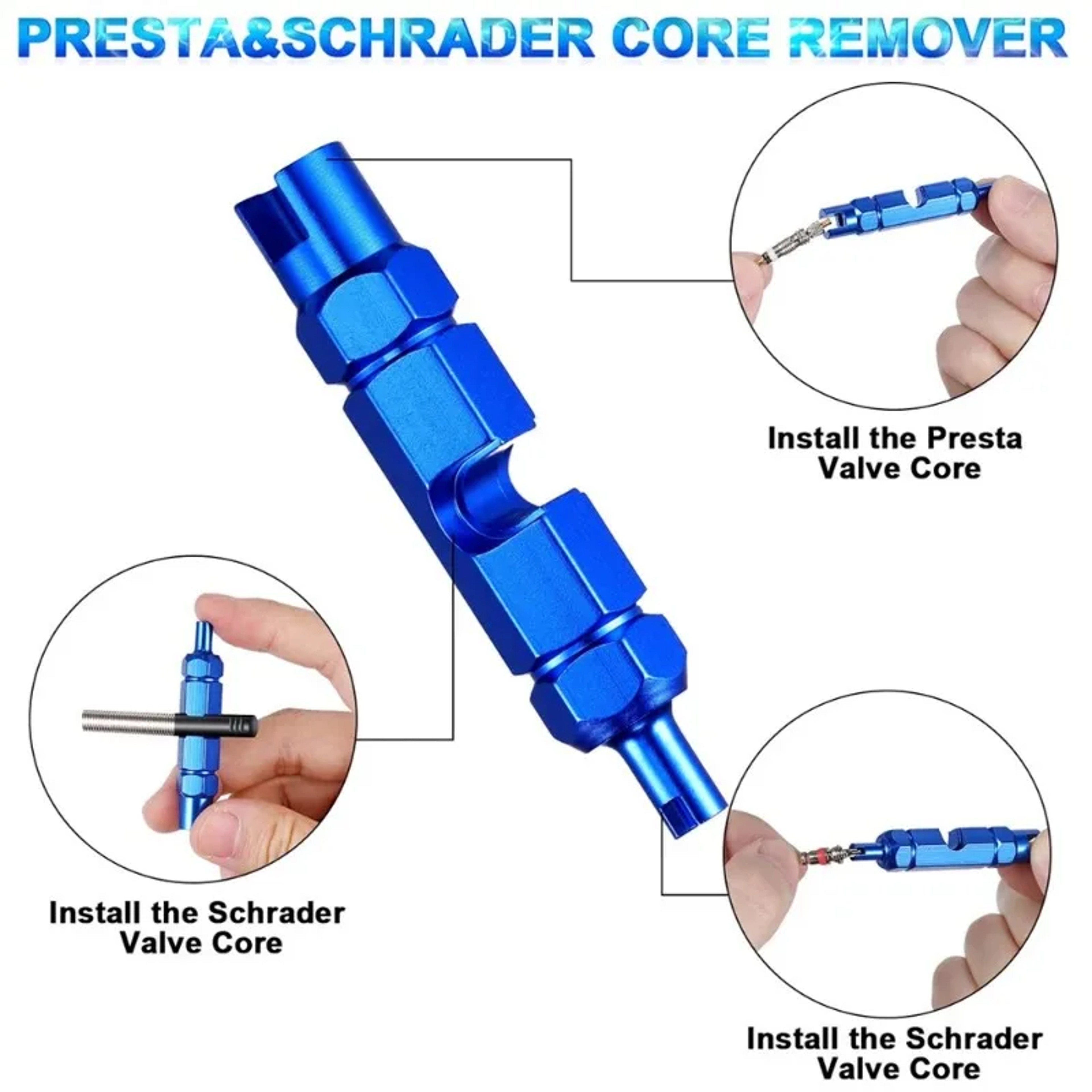 Valve Core Remover Tool For Bike  Car Presta  Schrader Compatible 1
