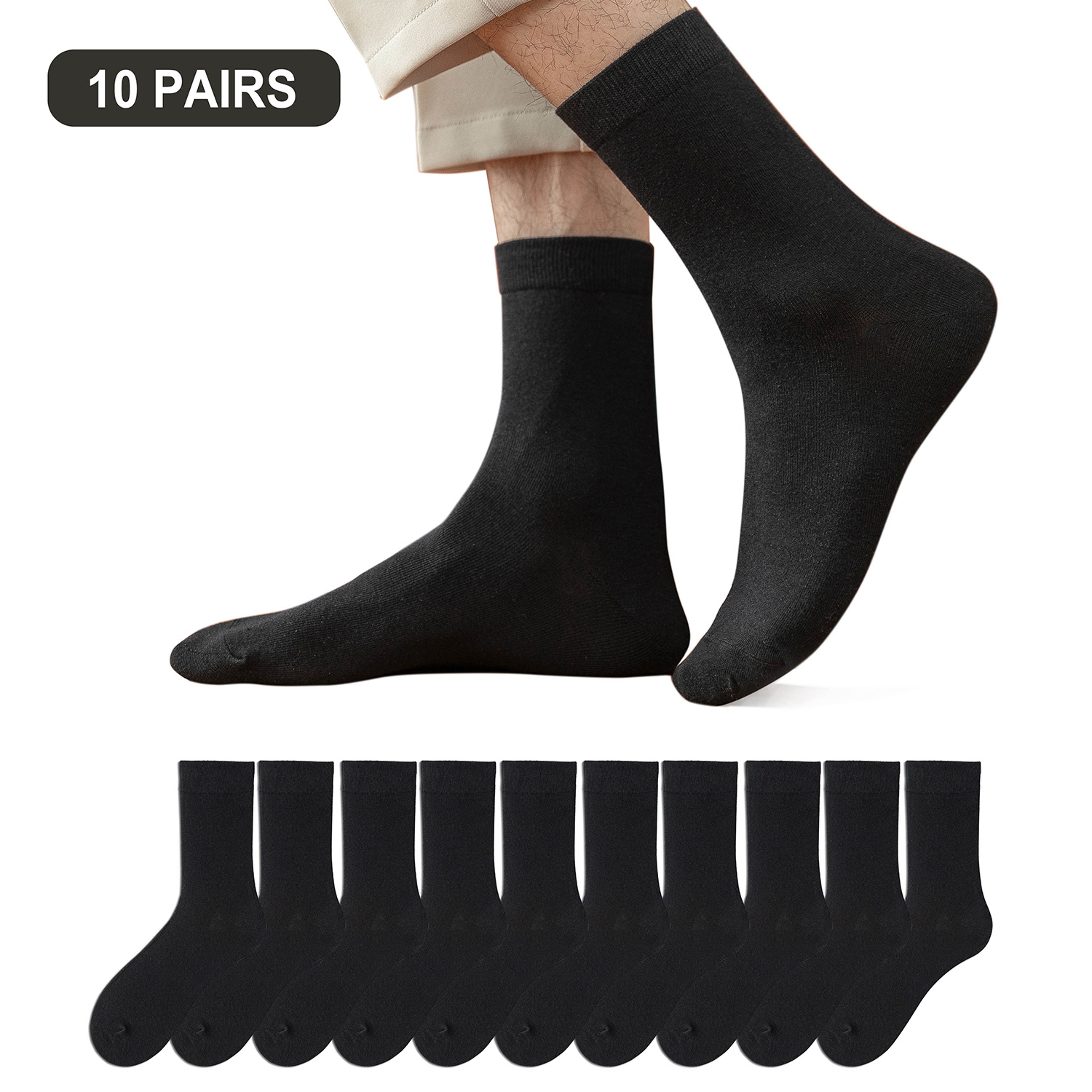 Breathable Cotton Business Socks Soft & Comfortable for Fall & Spring – view 1
