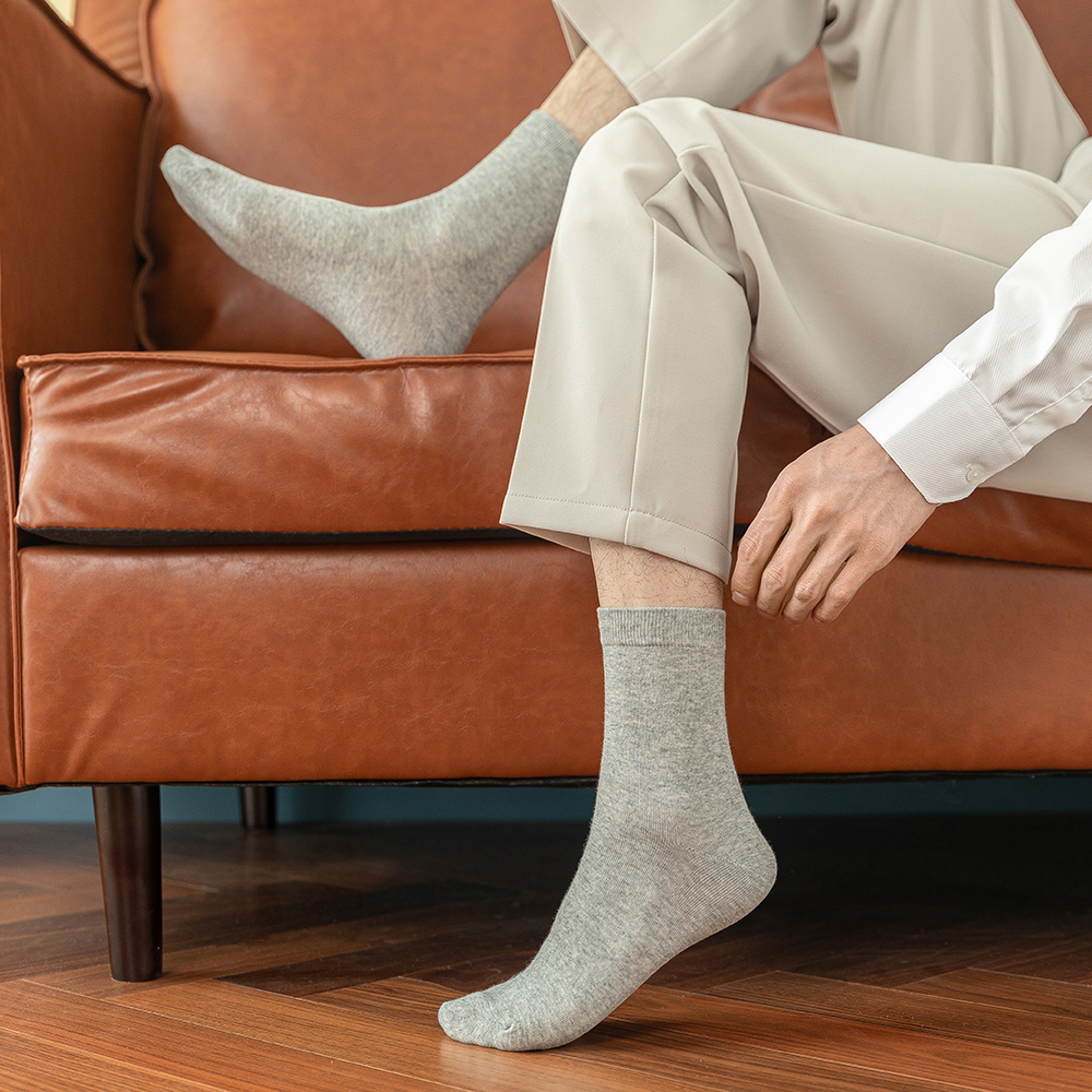 Breathable Cotton Business Socks Soft & Comfortable for Fall & Spring – view 5