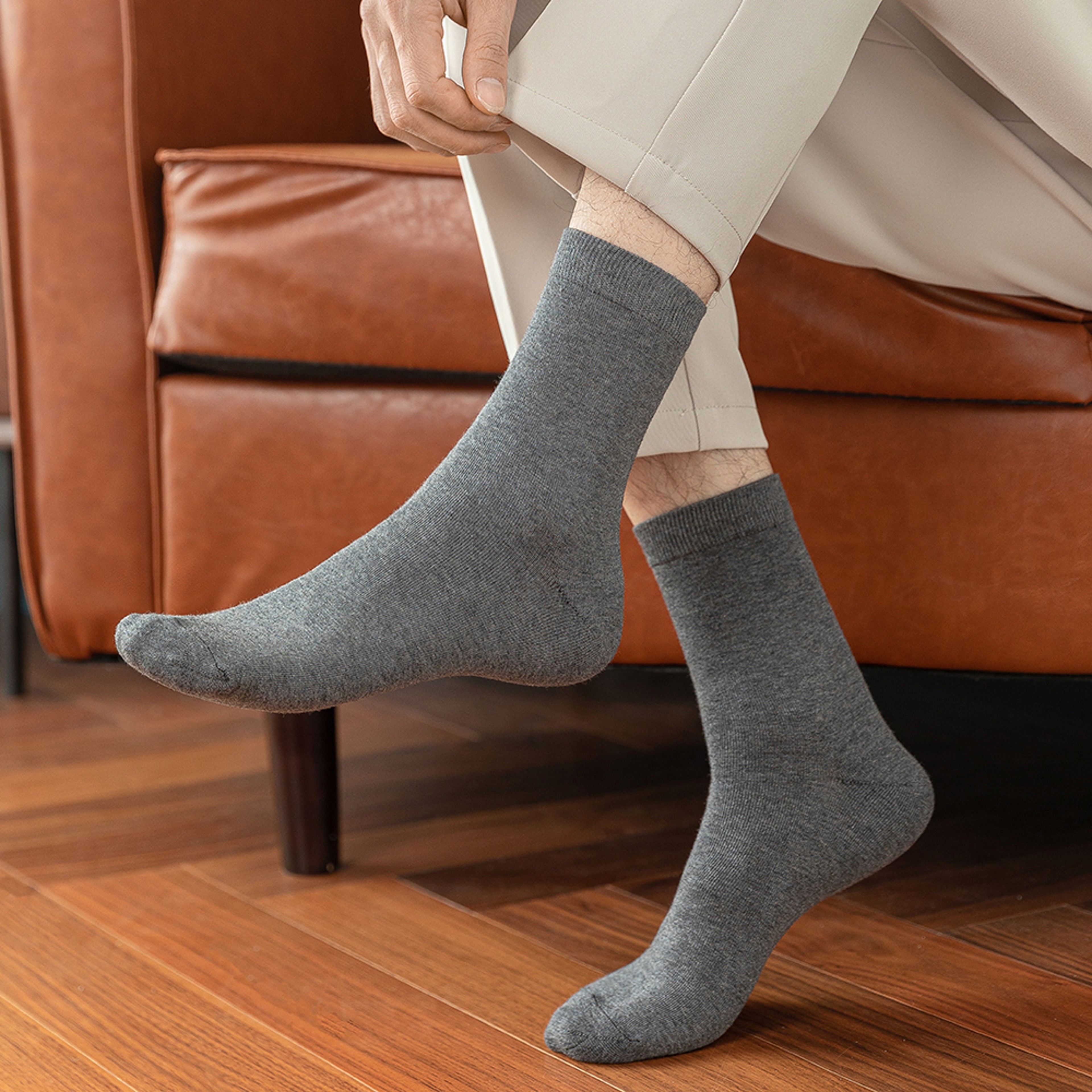 Breathable Cotton Business Socks Soft & Comfortable for Fall & Spring – view 6