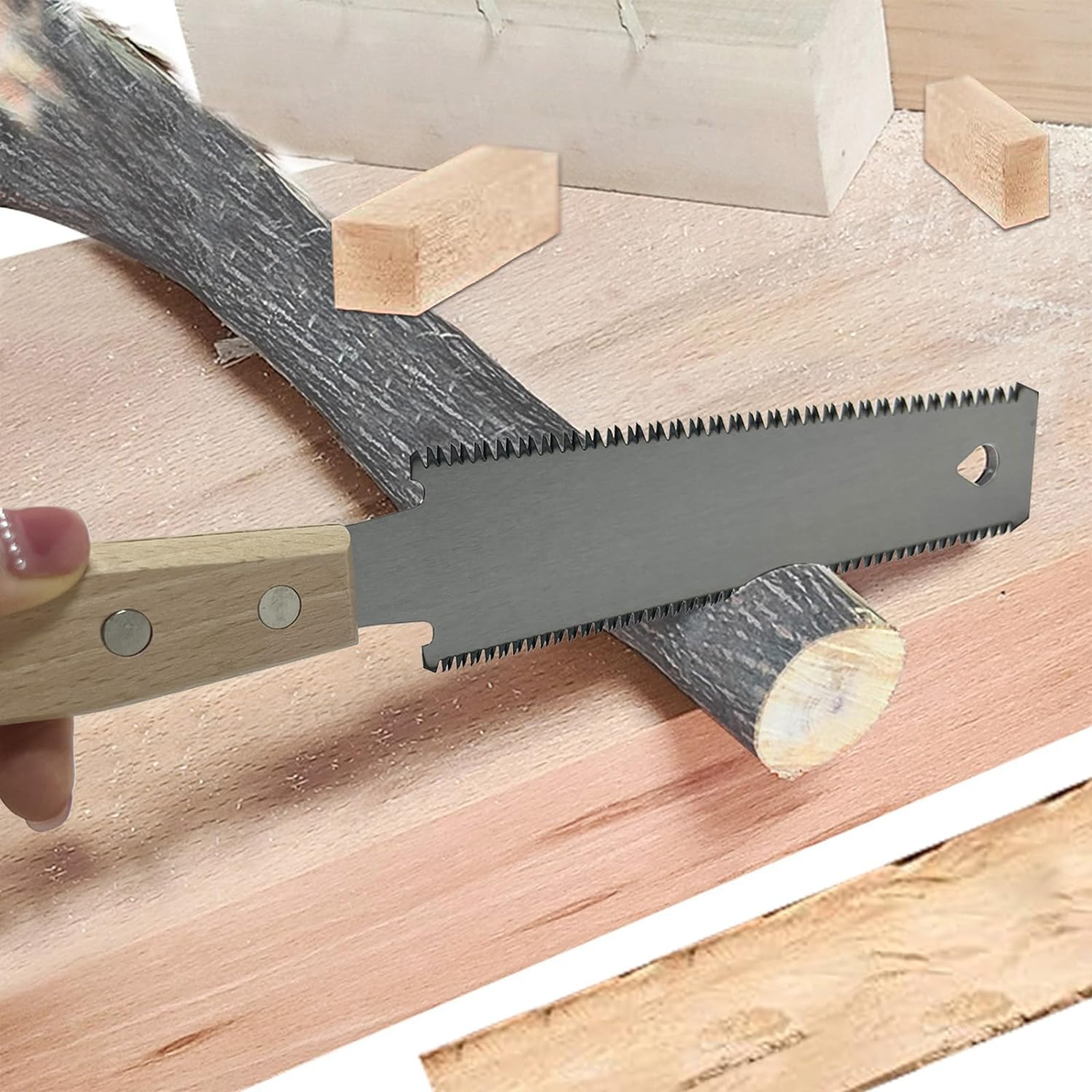 Double-Sided Hand Saw Flexible Blade for Flush Cutting Perfect for Woodworking and Household Tasks – view 6
