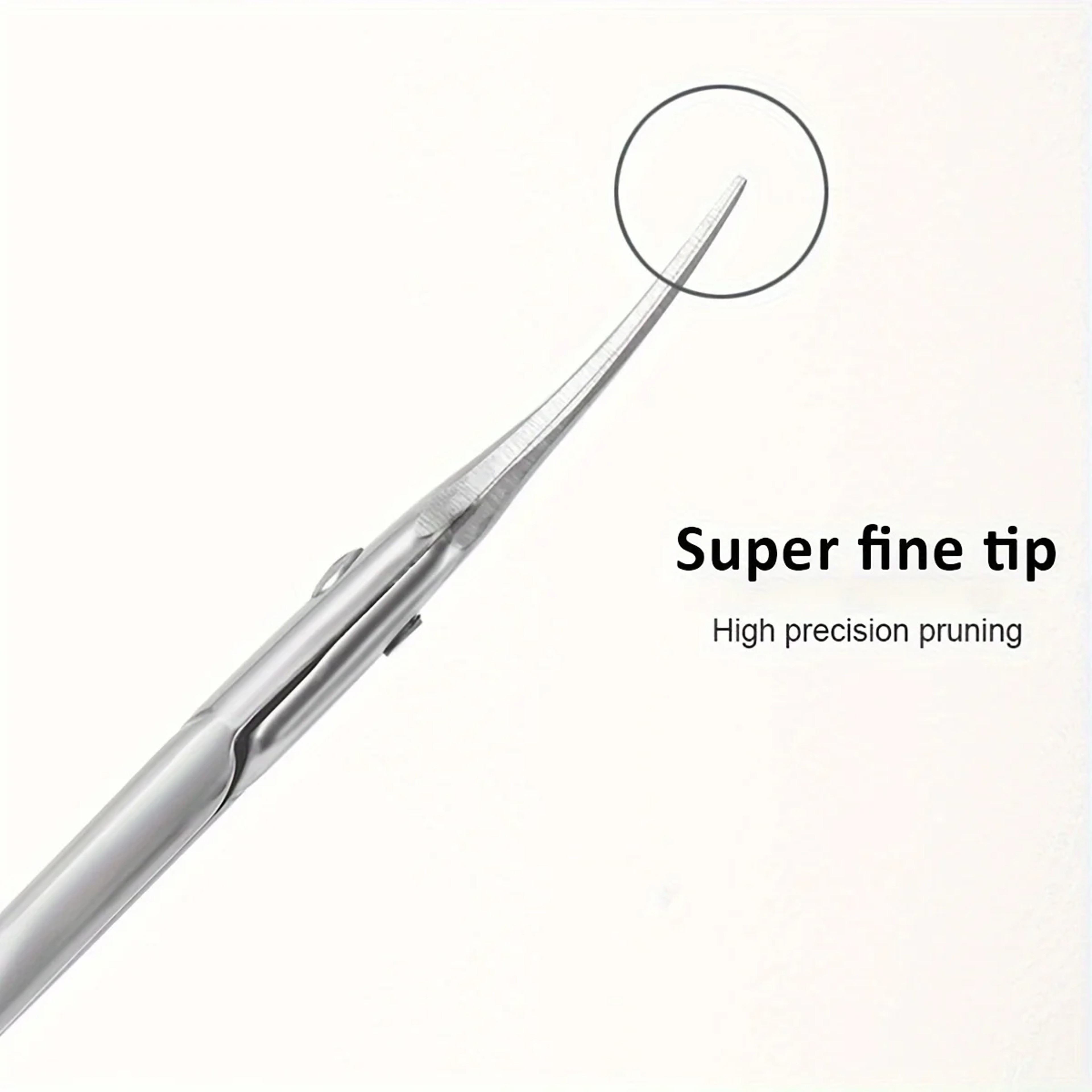 Curved Tip Cuticle Scissors Precision Nail Clippers For Manicure  Eyebrow Care 3