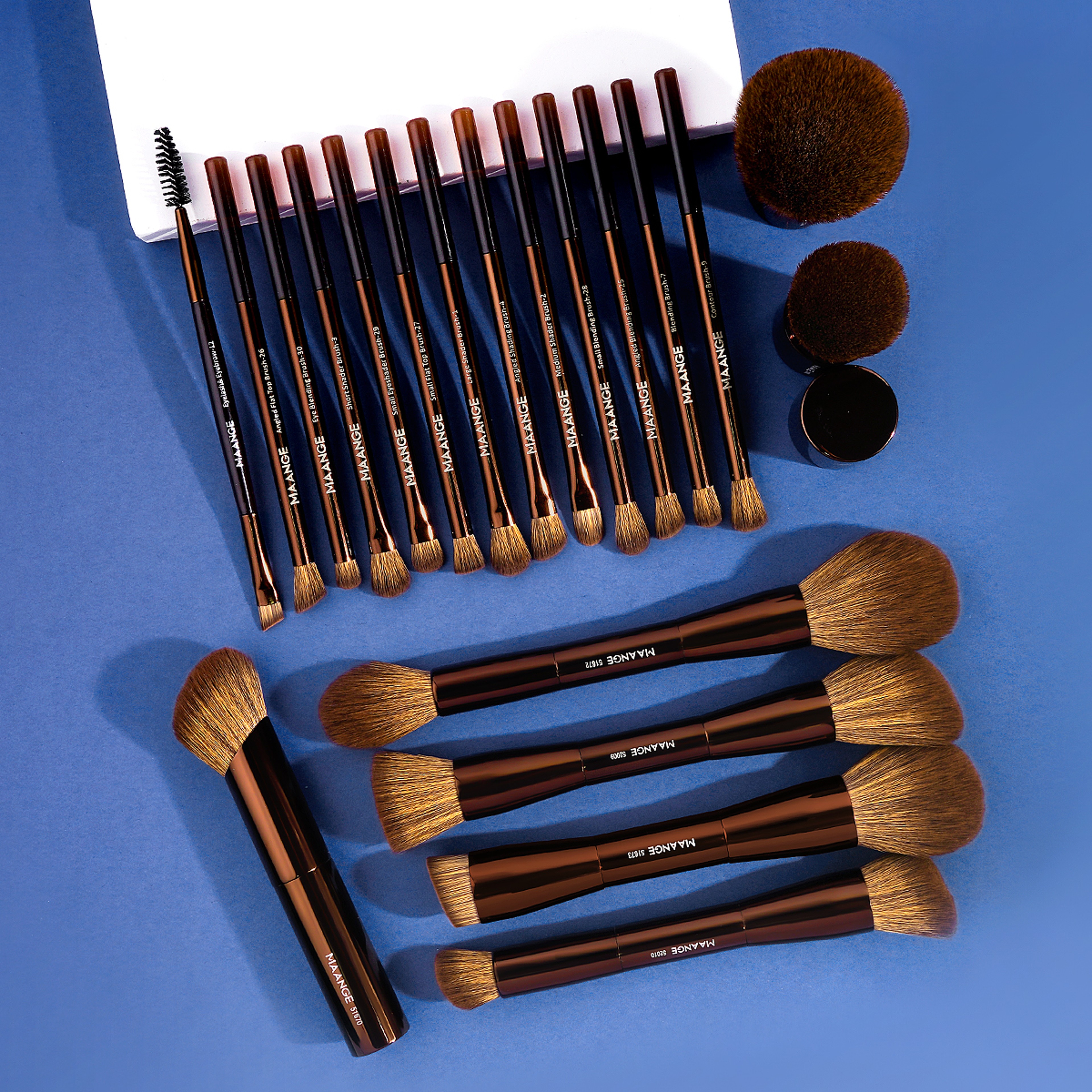 Pro Makeup Brushes Double Ended Foundation  Concealer Blending Brush For Liquid Cream  Powder Appli 9