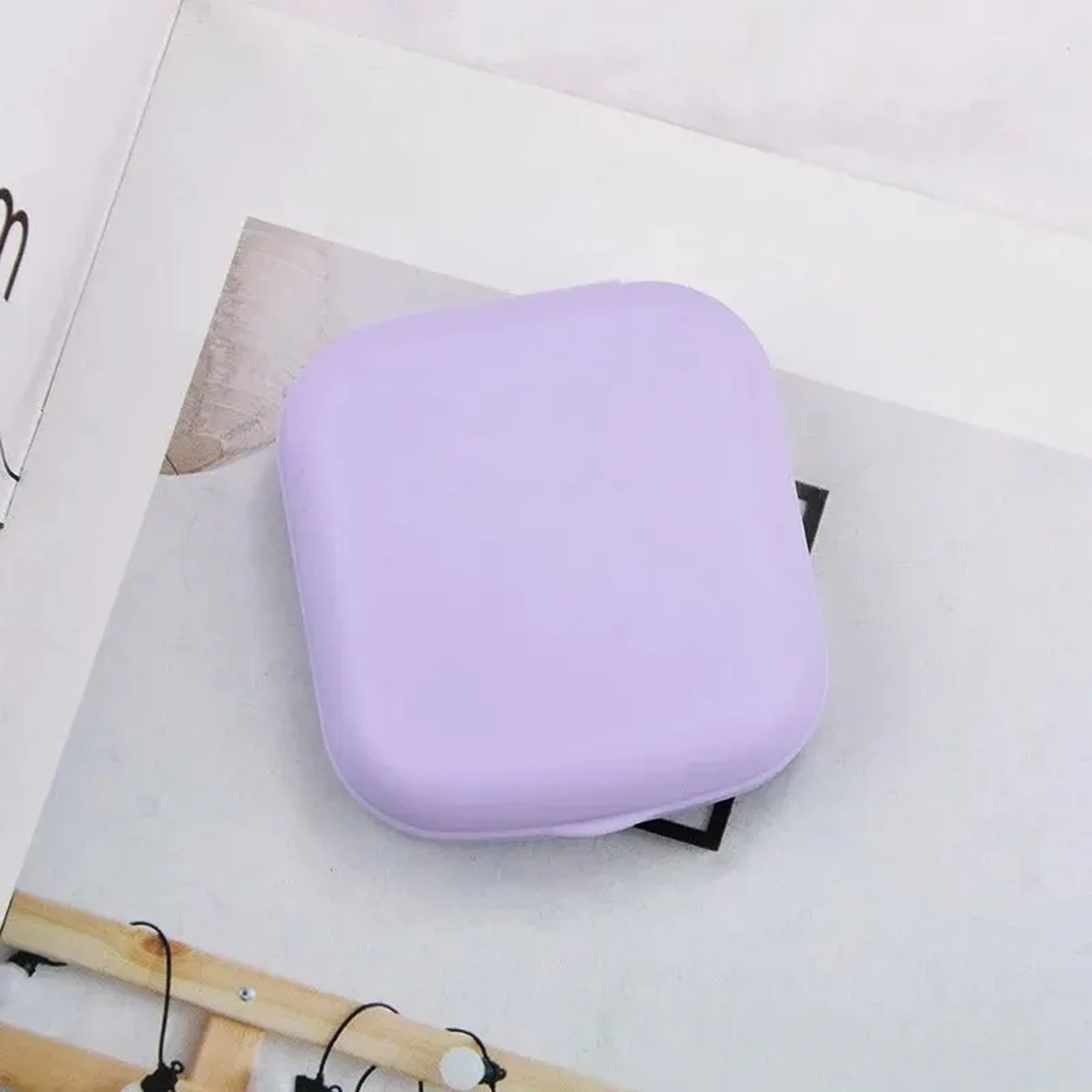 Mini Square Contact Lens Case With Mirror Compact  Colorful Travel Kit For Women 8