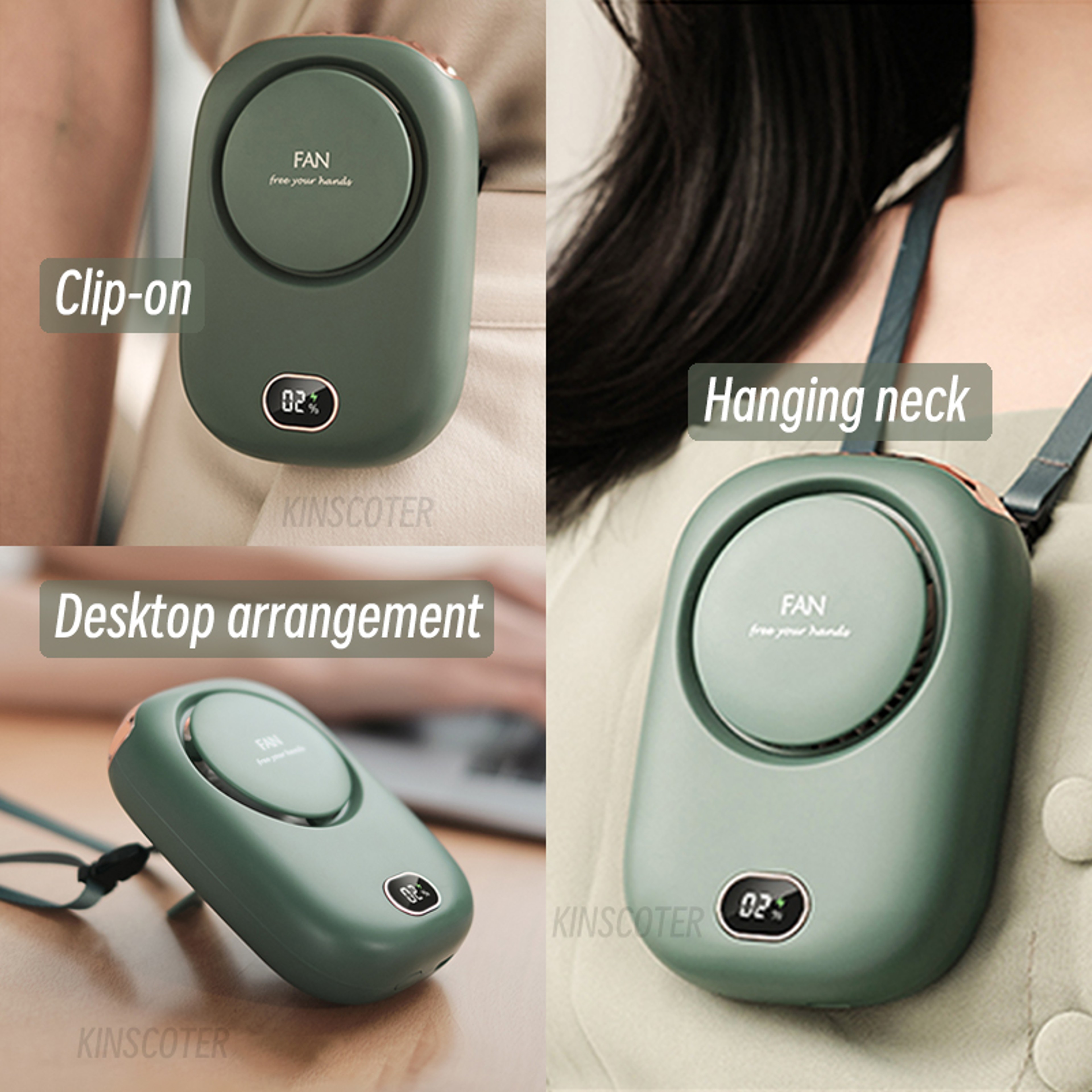 Portable Hanging Neck Fan Mini Cooling Bladeless USB Rechargeable Sports Fan for Outdoor Travel and Activities – view 5