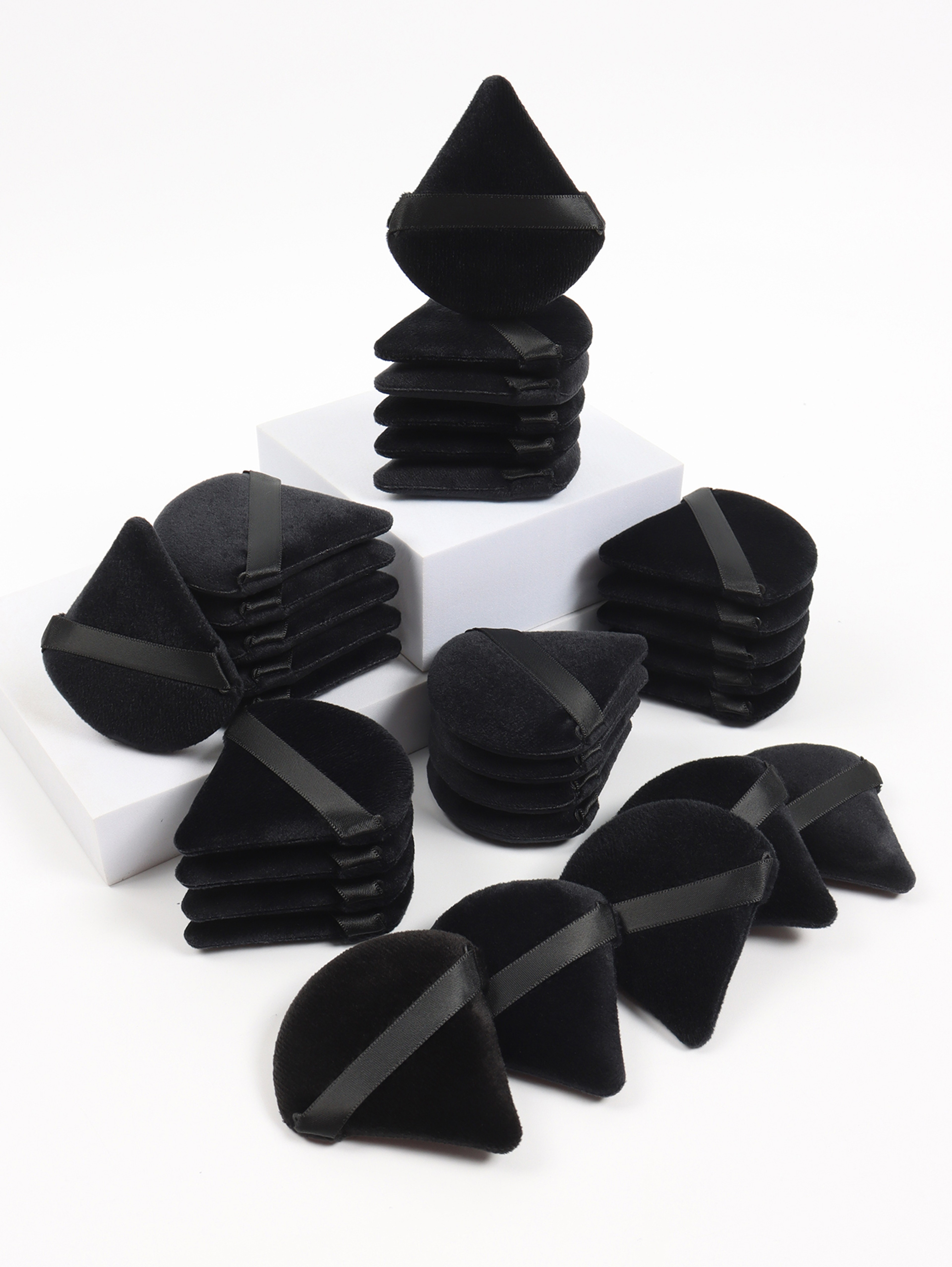 Soft Velvet Black Triangle Makeup Sponge For Flawless Foundation Application 5
