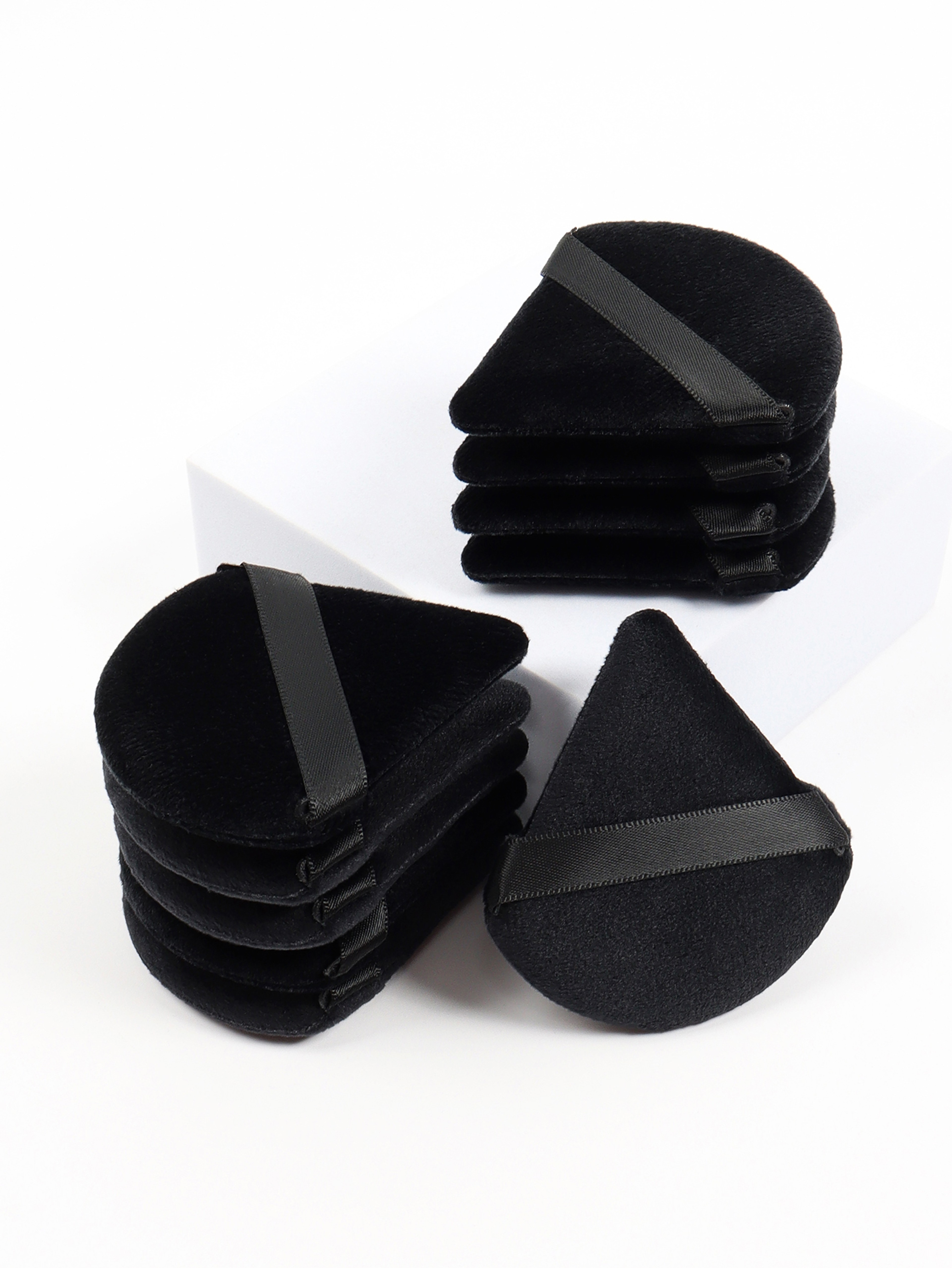 Soft Velvet Black Triangle Makeup Sponge For Flawless Foundation Application 7