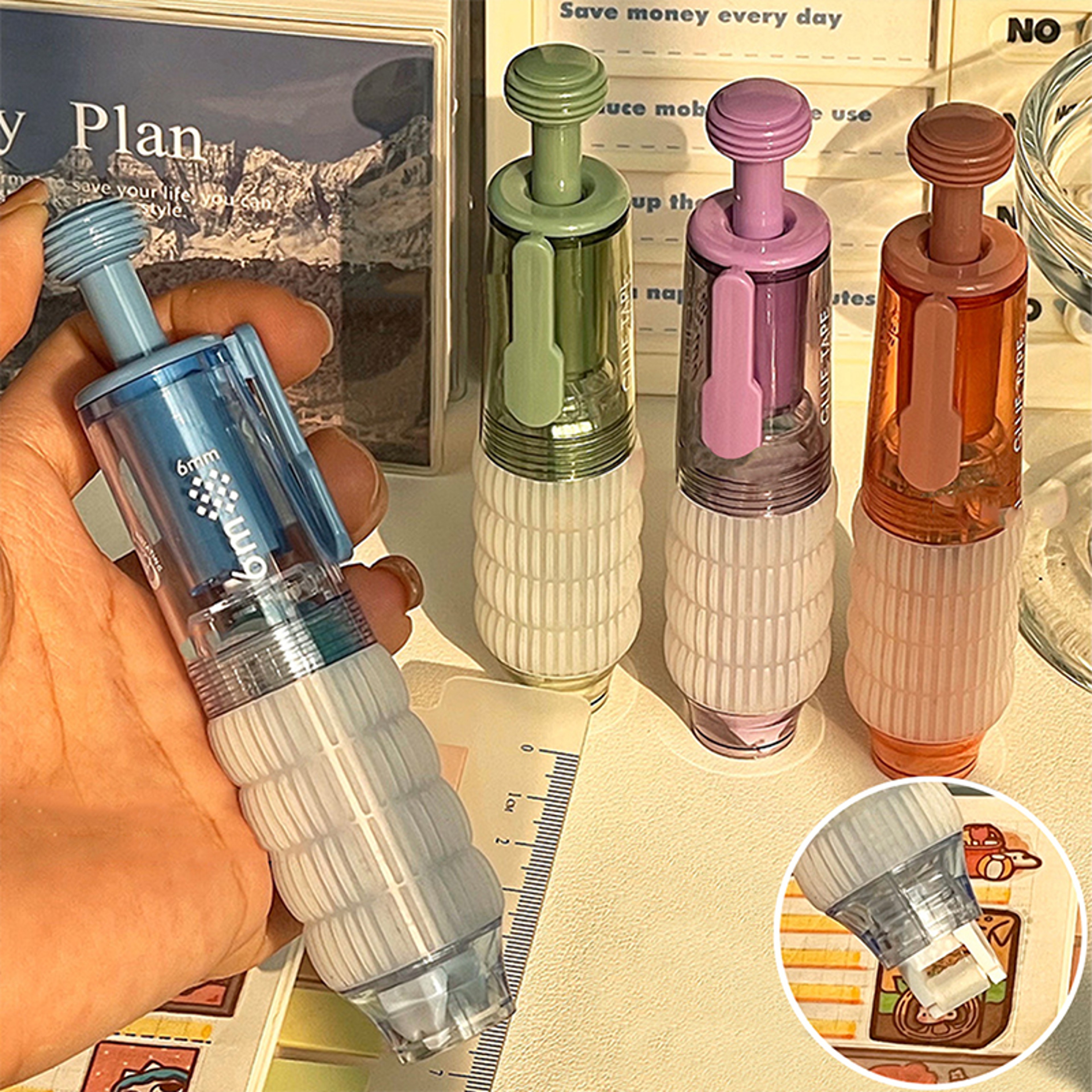 Transparent Dot Dispensing Doublesided Tape With Replaceable Refills Convenient Glue For Office And 0