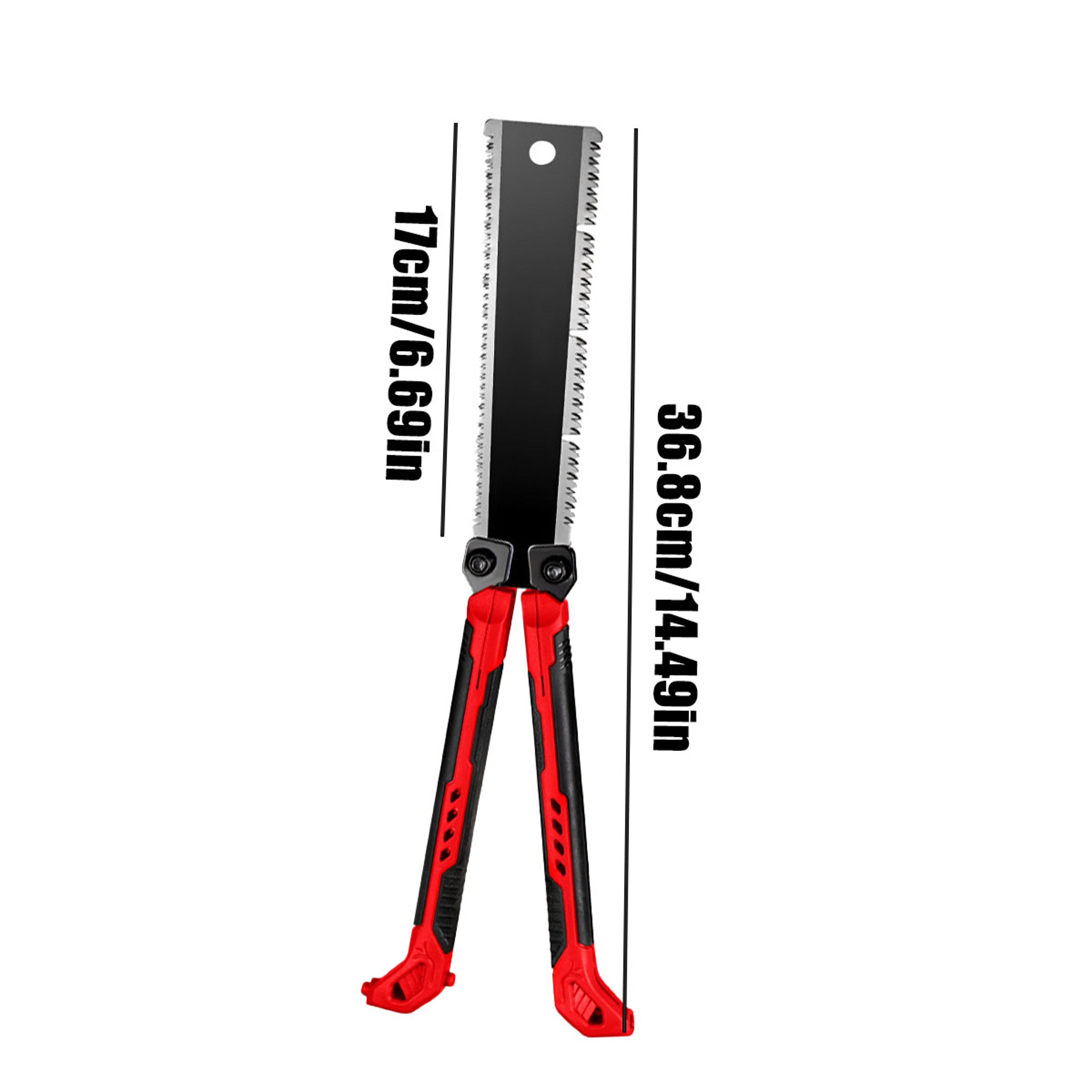 Portable Pocket Folding Saw DoubleEdge Pull Saw For Woodworking  Camping 4