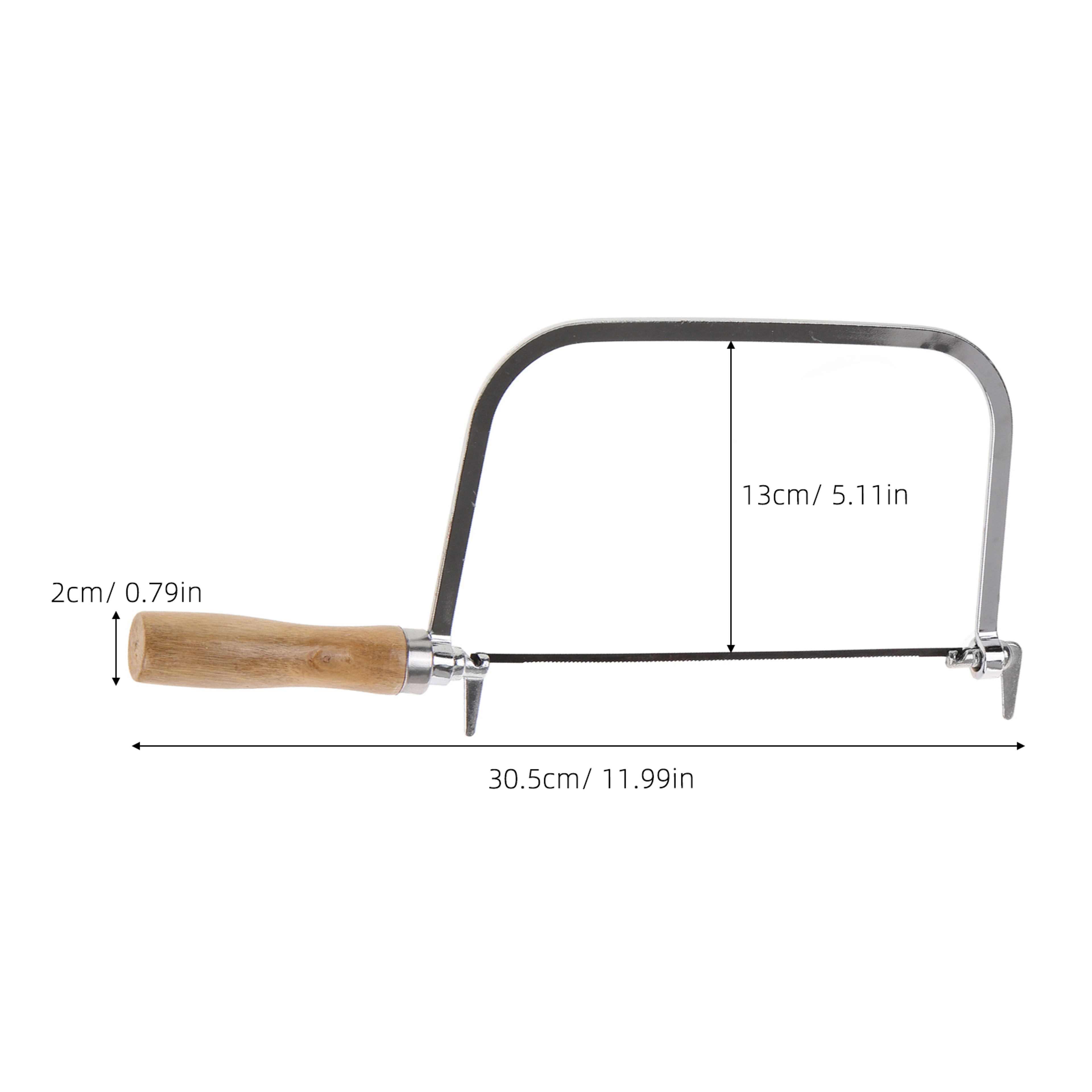 Portable Coping Saw with Wooden Handle & Replacement Blades Ideal for Woodworking & DIY Projects – view 5