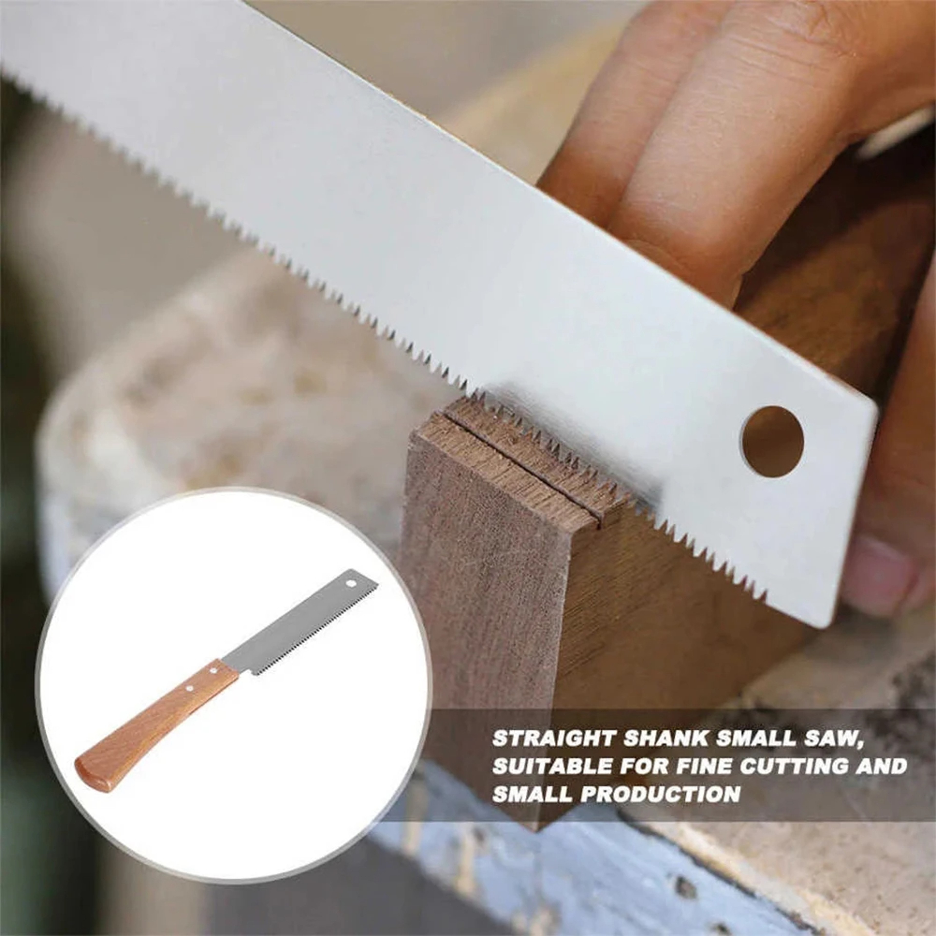 Flush Cut Pull Saw with Wooden Handle Precision Woodworking Hand Saw – view 5