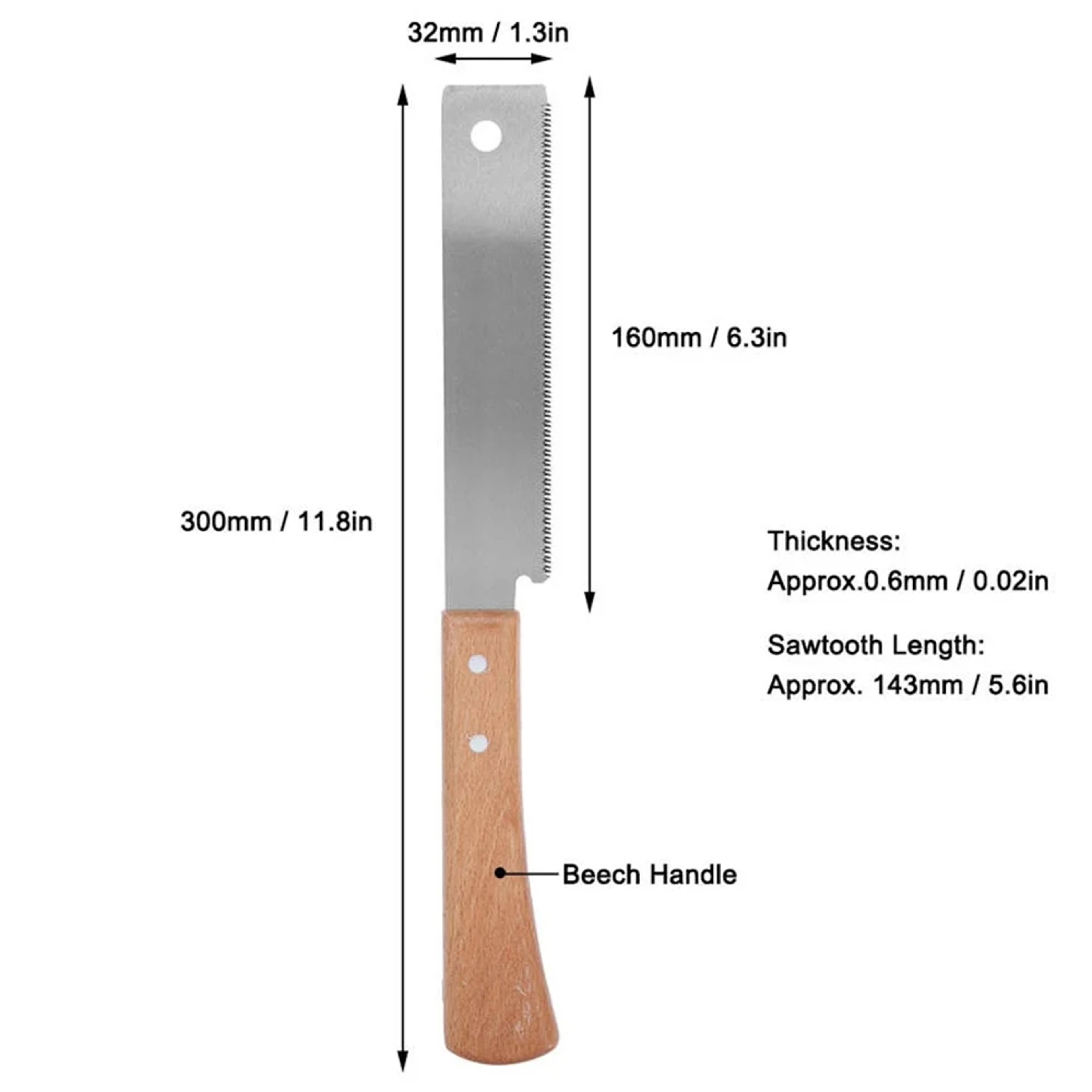 Flush Cut Pull Saw with Wooden Handle Precision Woodworking Hand Saw – view 6