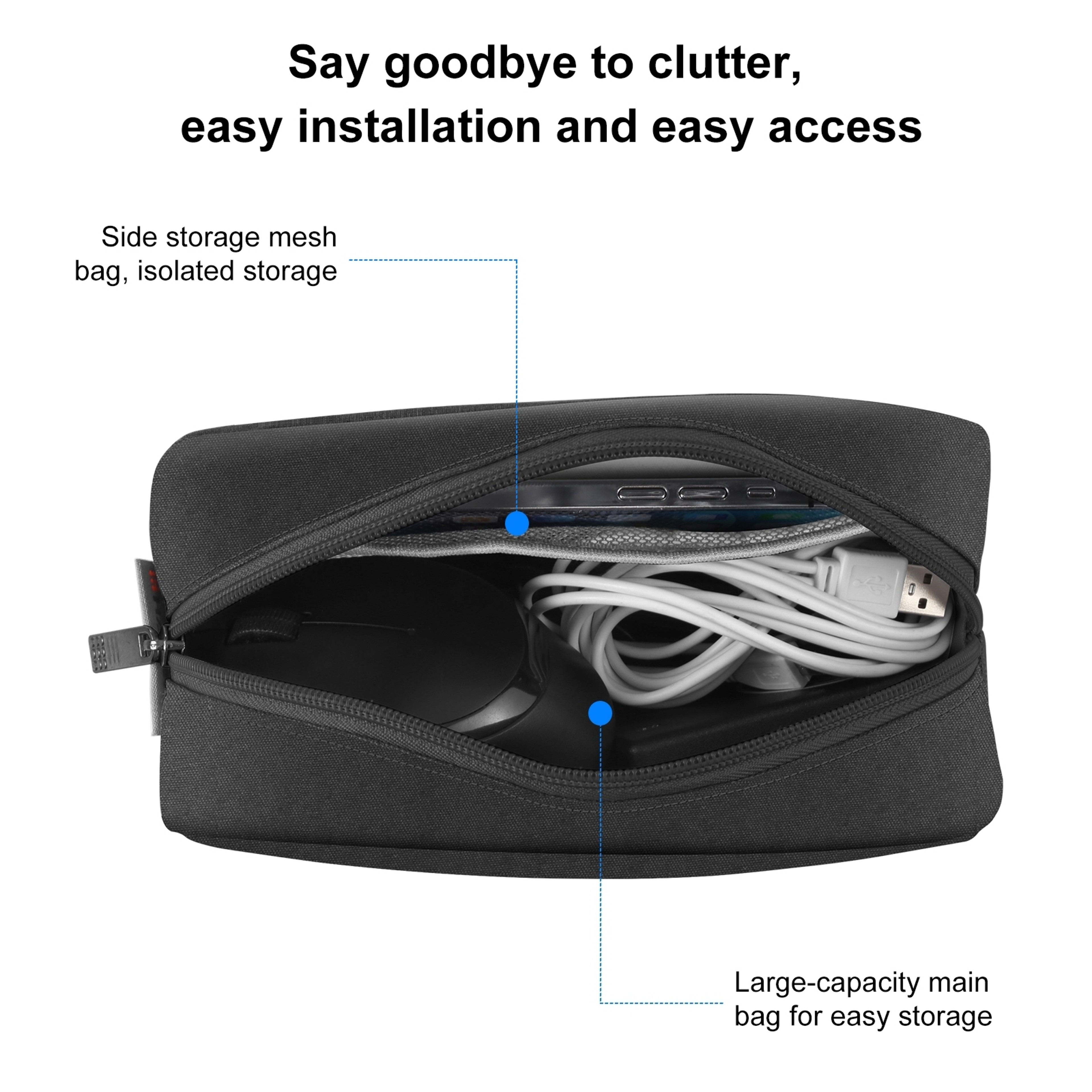 Portable Electronics Organizer Bag Travel Tech Organizer For Cables Chargers Gadgets 4