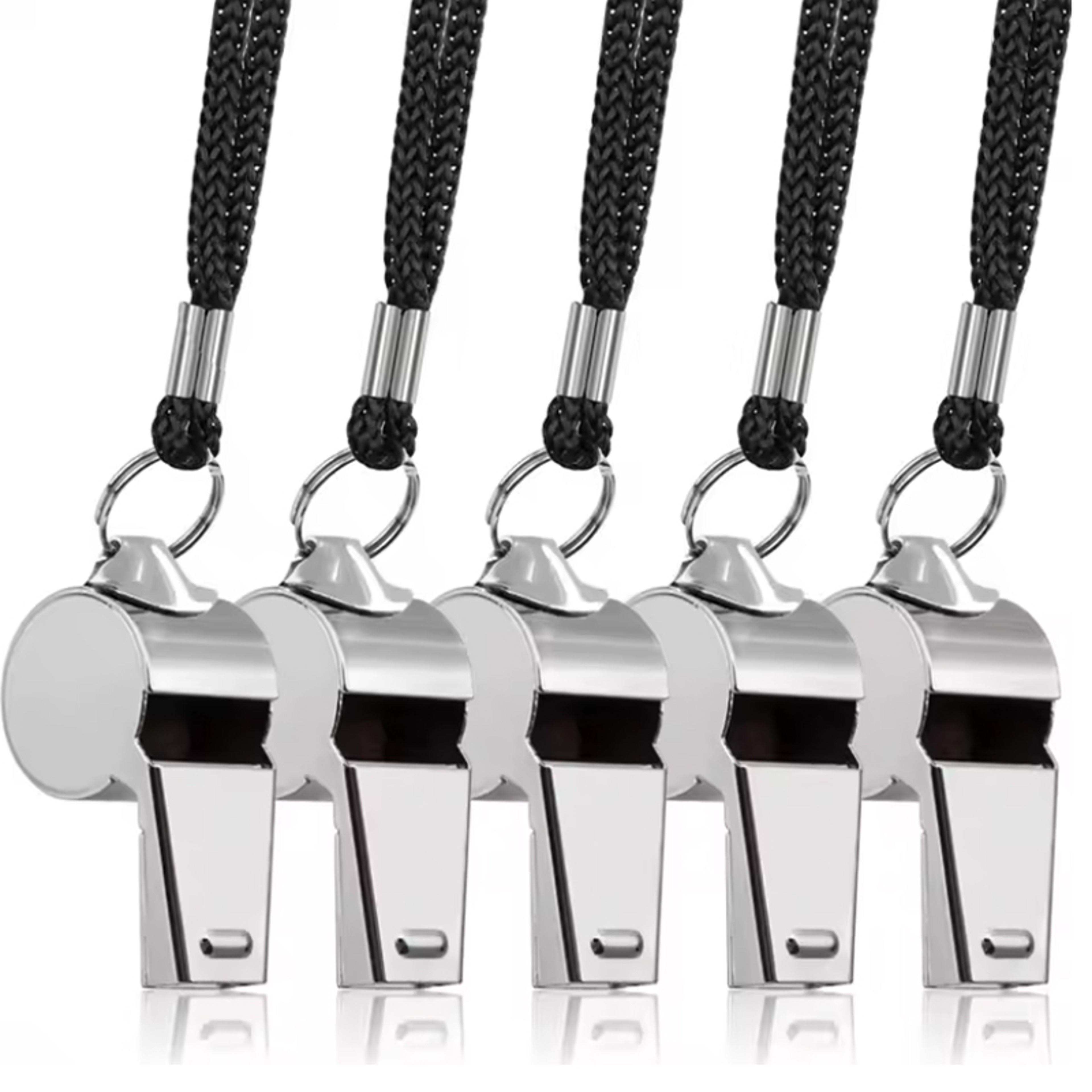 Stainless Steel Referee Whistle for Sports & Training Durable Metal Rope for Soccer, Football & Basketball – view 1