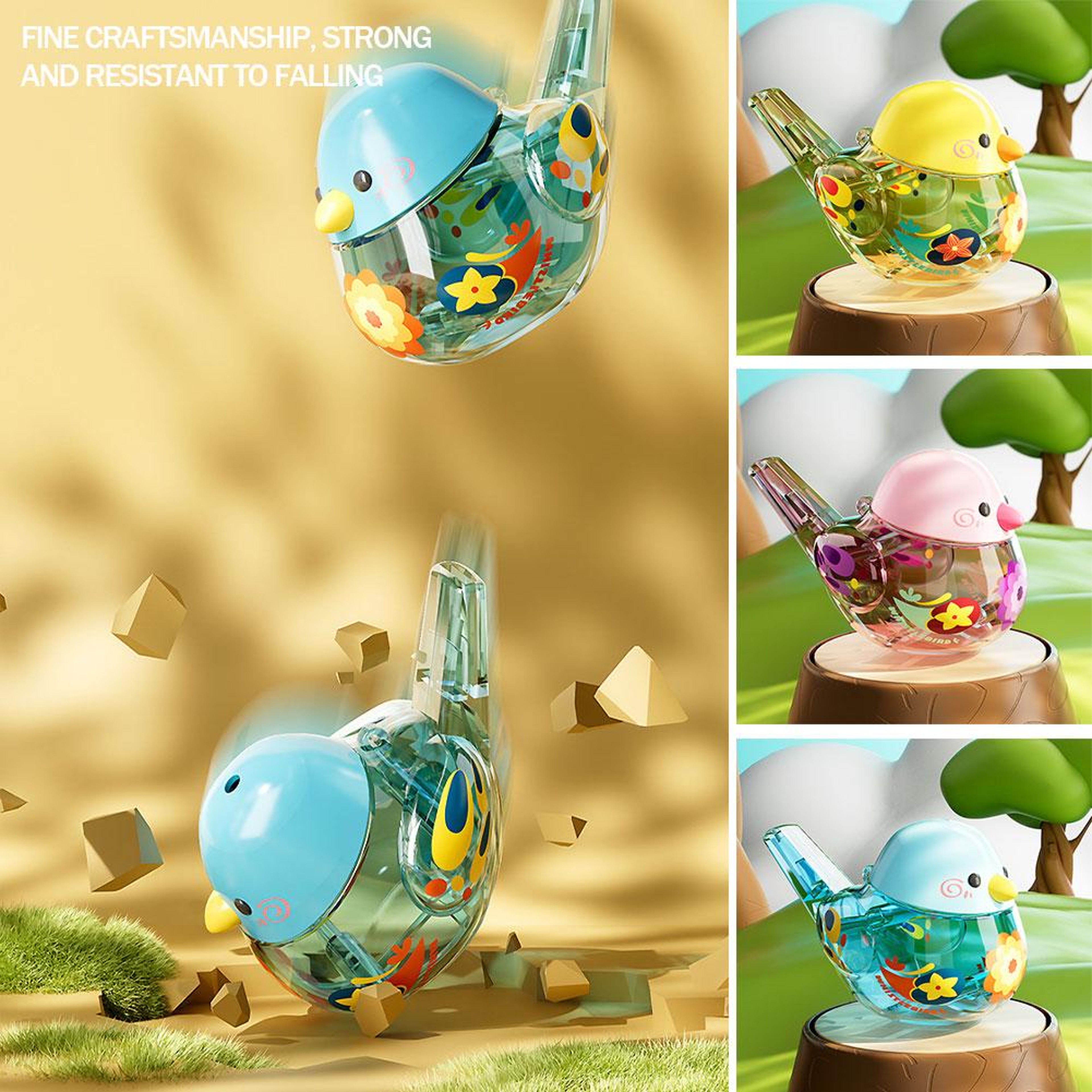 Colorful Bird Water Whistle Pipe Fun ABS Bird Toy for Kids, Perfect for Birthdays – view 3