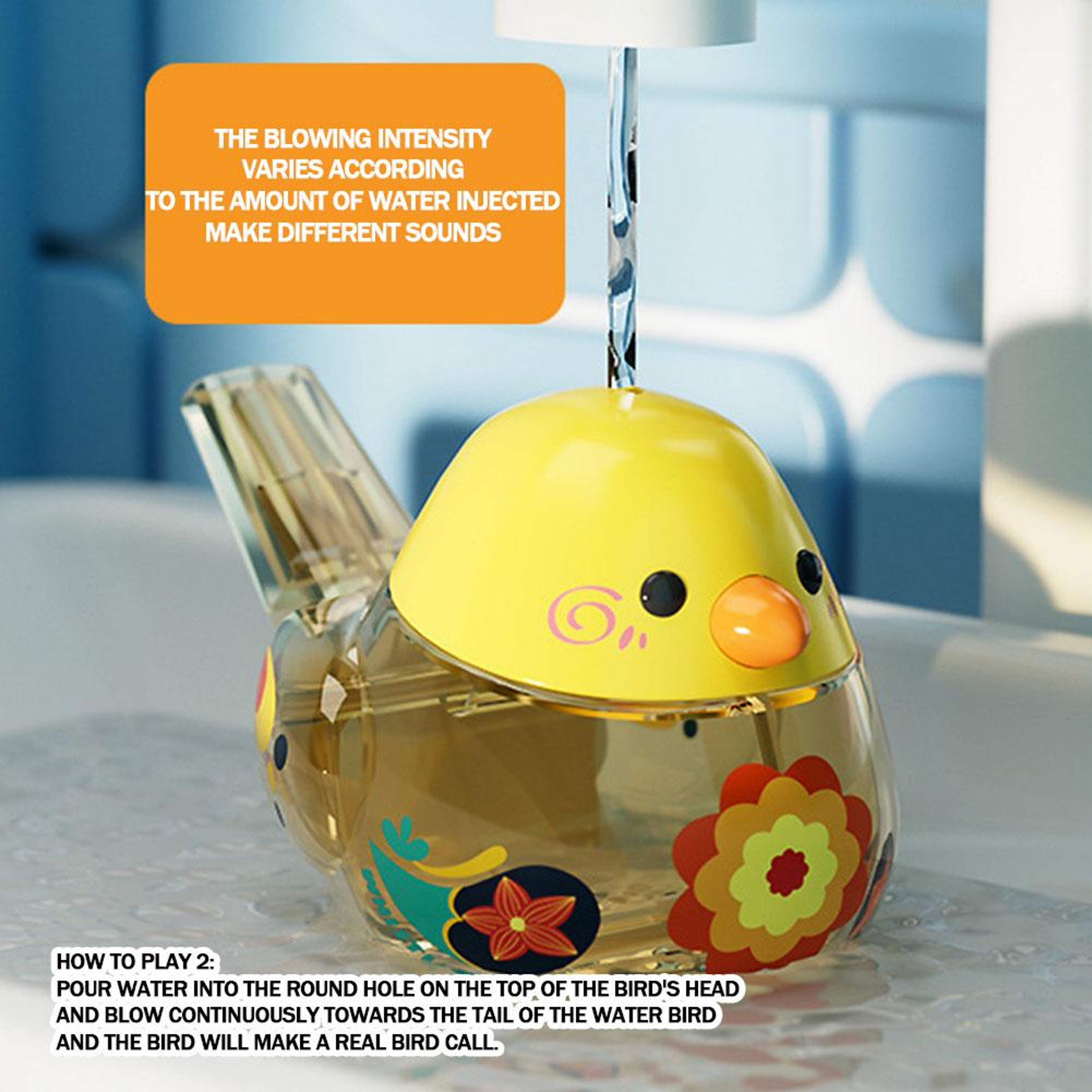 Colorful Bird Water Whistle Pipe Fun ABS Bird Toy for Kids, Perfect for Birthdays – view 4