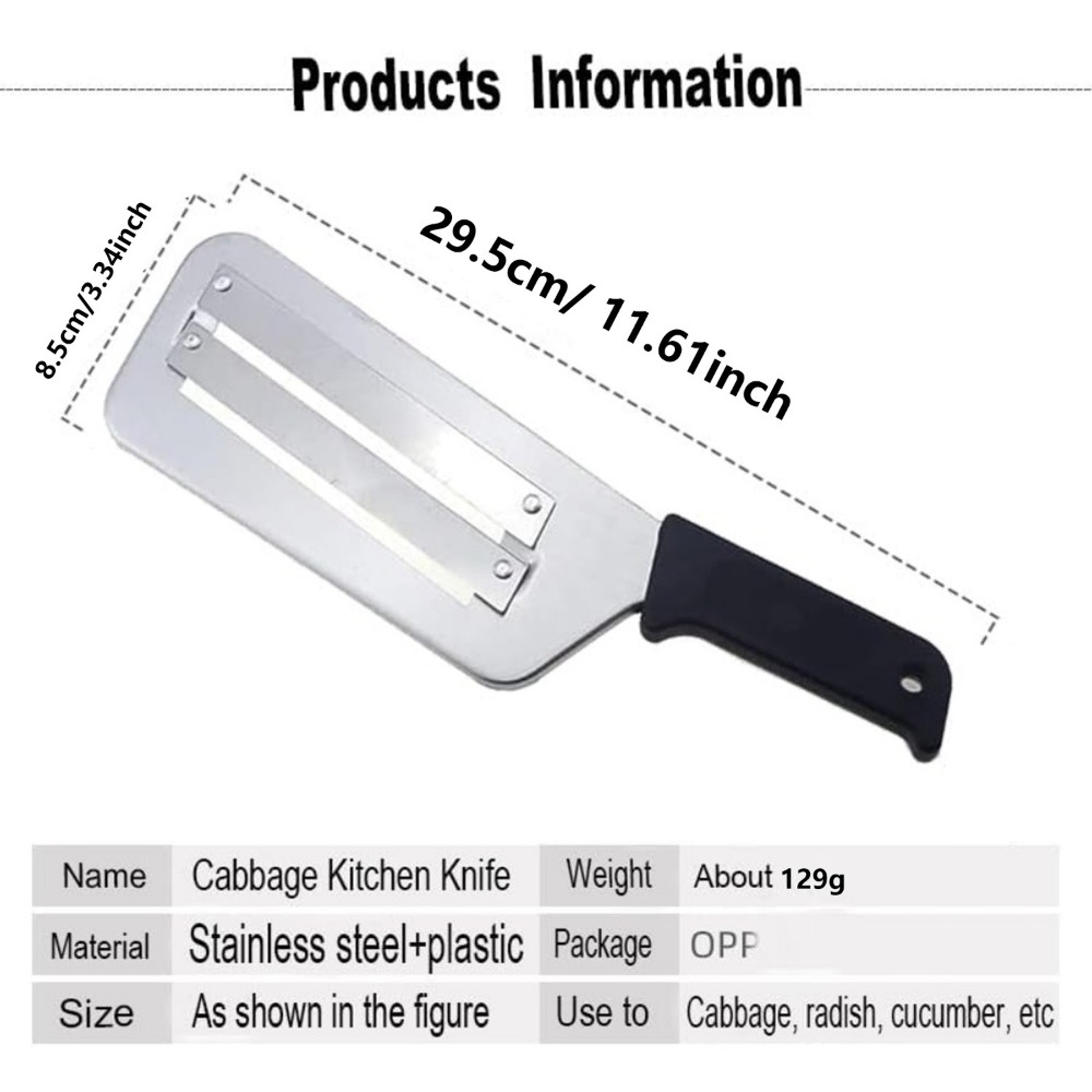 Stainless Steel Multifunctional Vegetable And Cabbage Cutting Knife 2