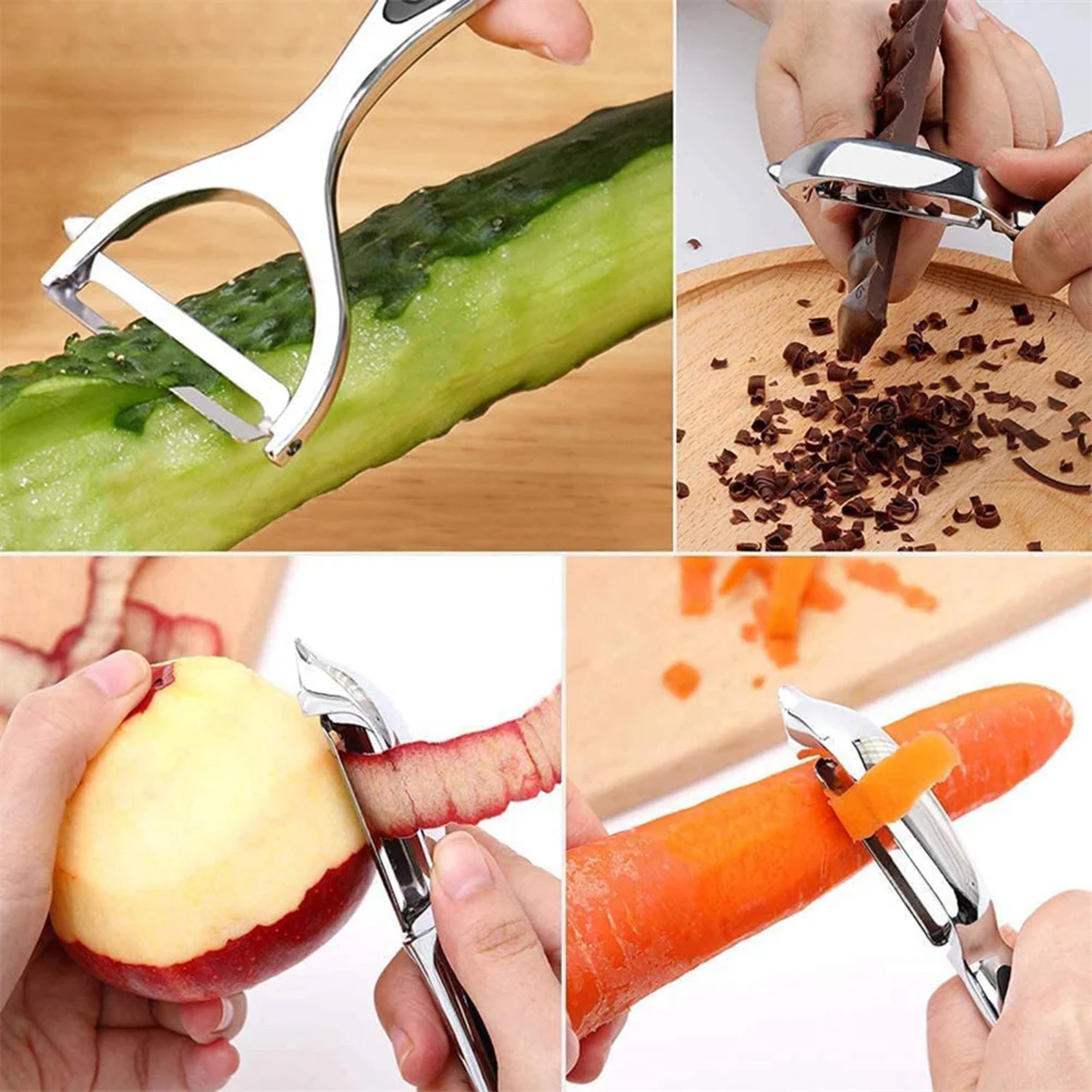 Multifunctional Stainless Steel Vegetable And Fruit Peeler Efficient Kitchen Tool For Quick  Easy M 3