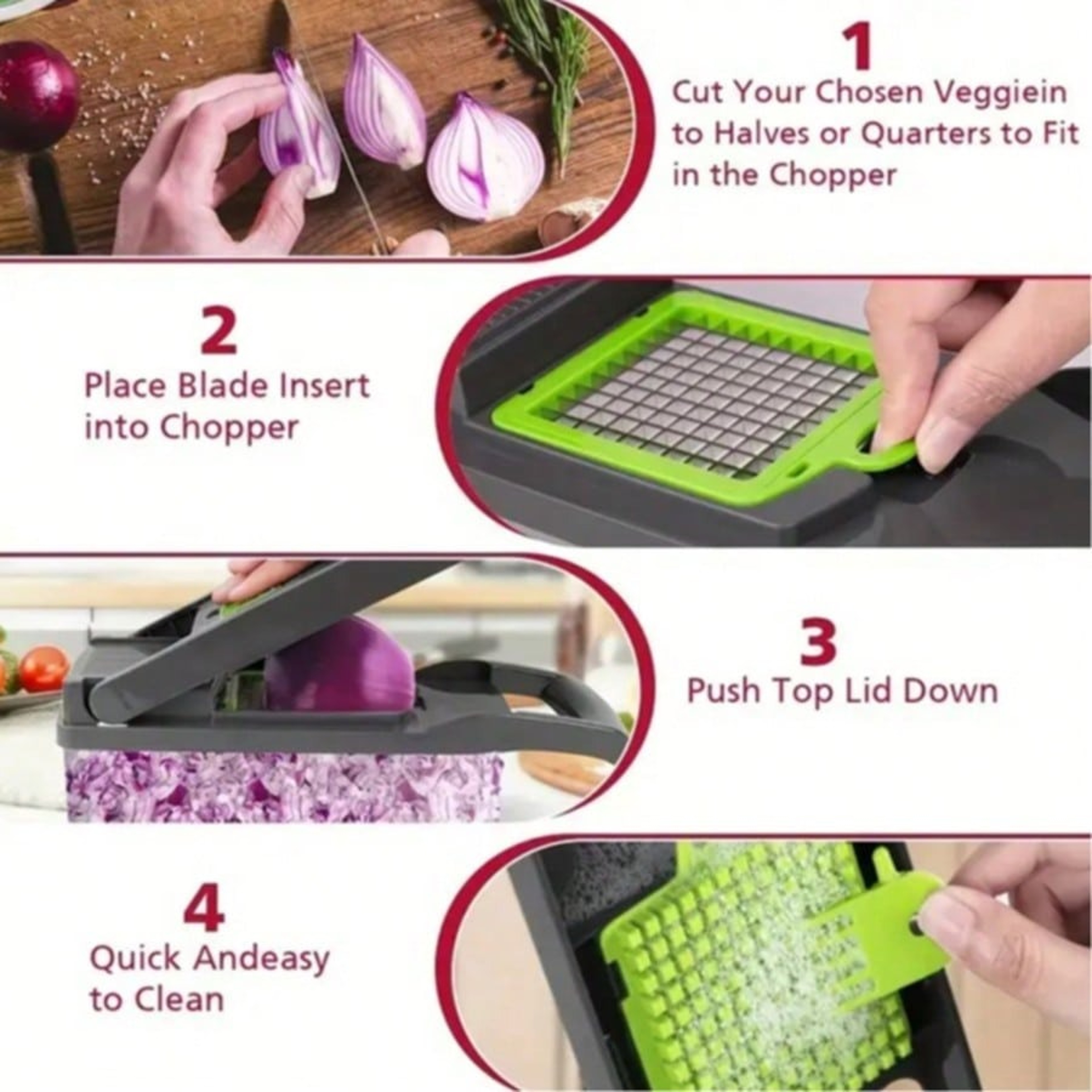 Valentines Day Safe Hand Guard Vegetable Cutter Perfect for Cooking Together – view 5