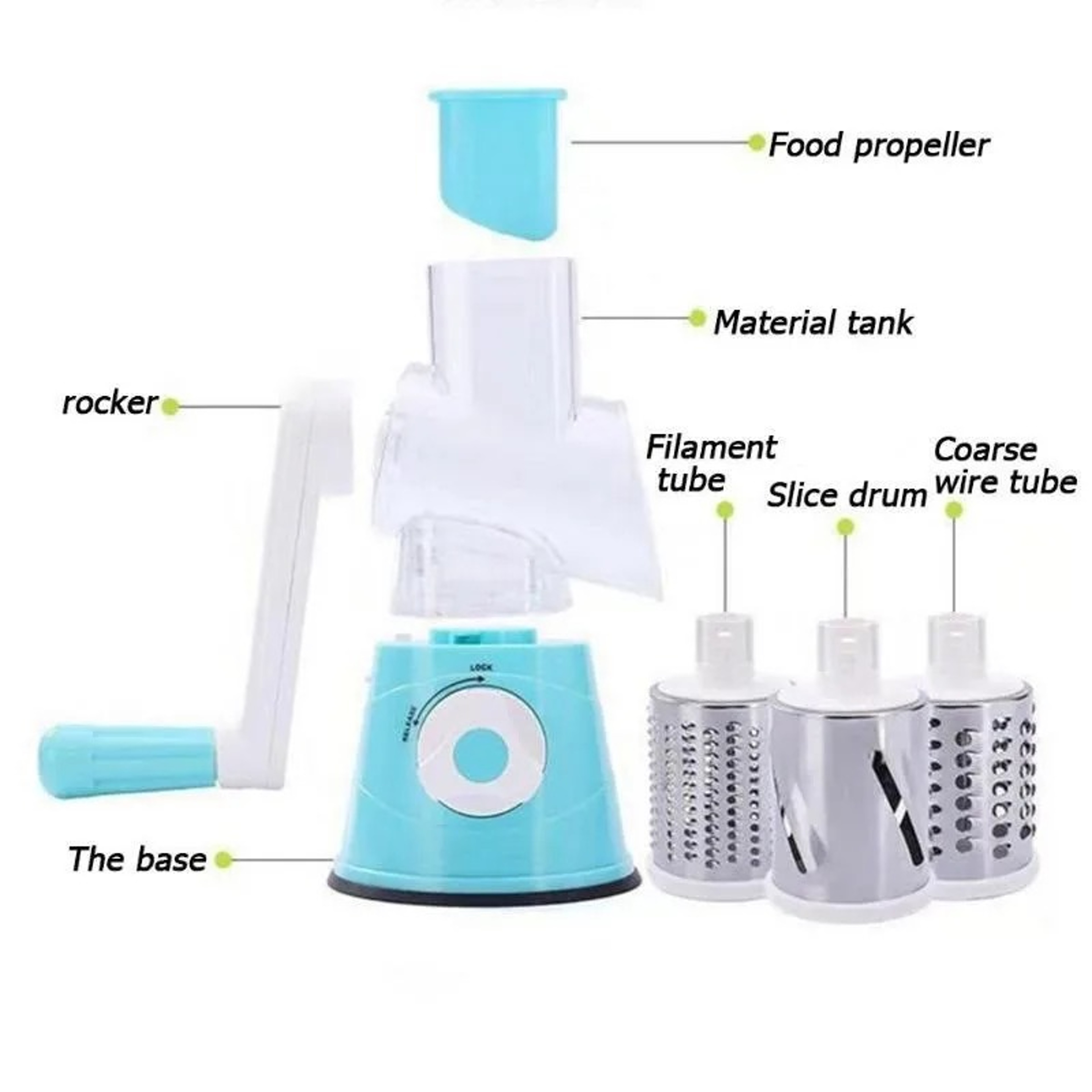 Multifunctional Roller Vegetable Cutter Hand Crank Potato Grater  Home Kitchen Shredder 5