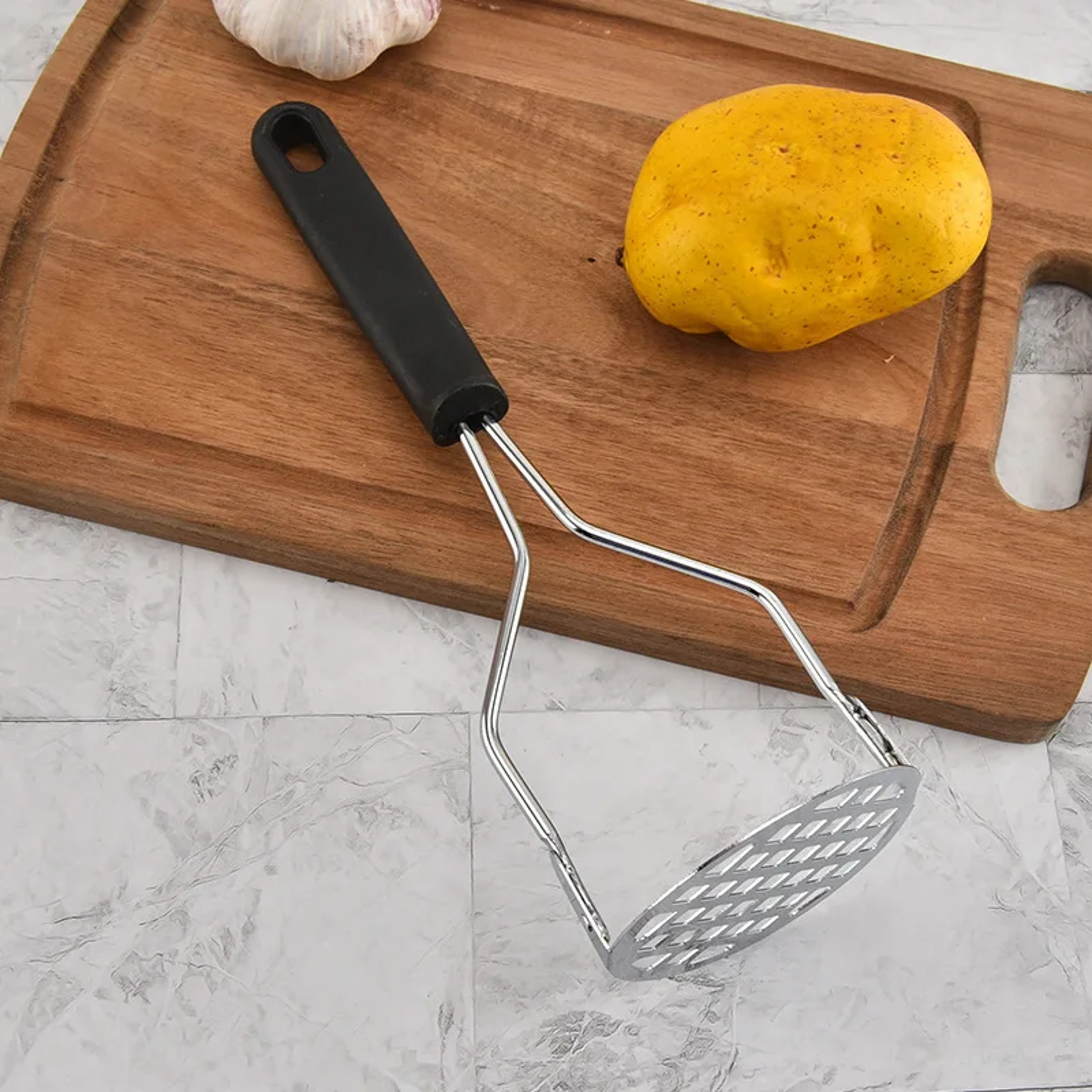 Stainless Steel Potato Masher  Fruit Puree Maker Creative Kitchen Gadget For Effortless Mashing 1