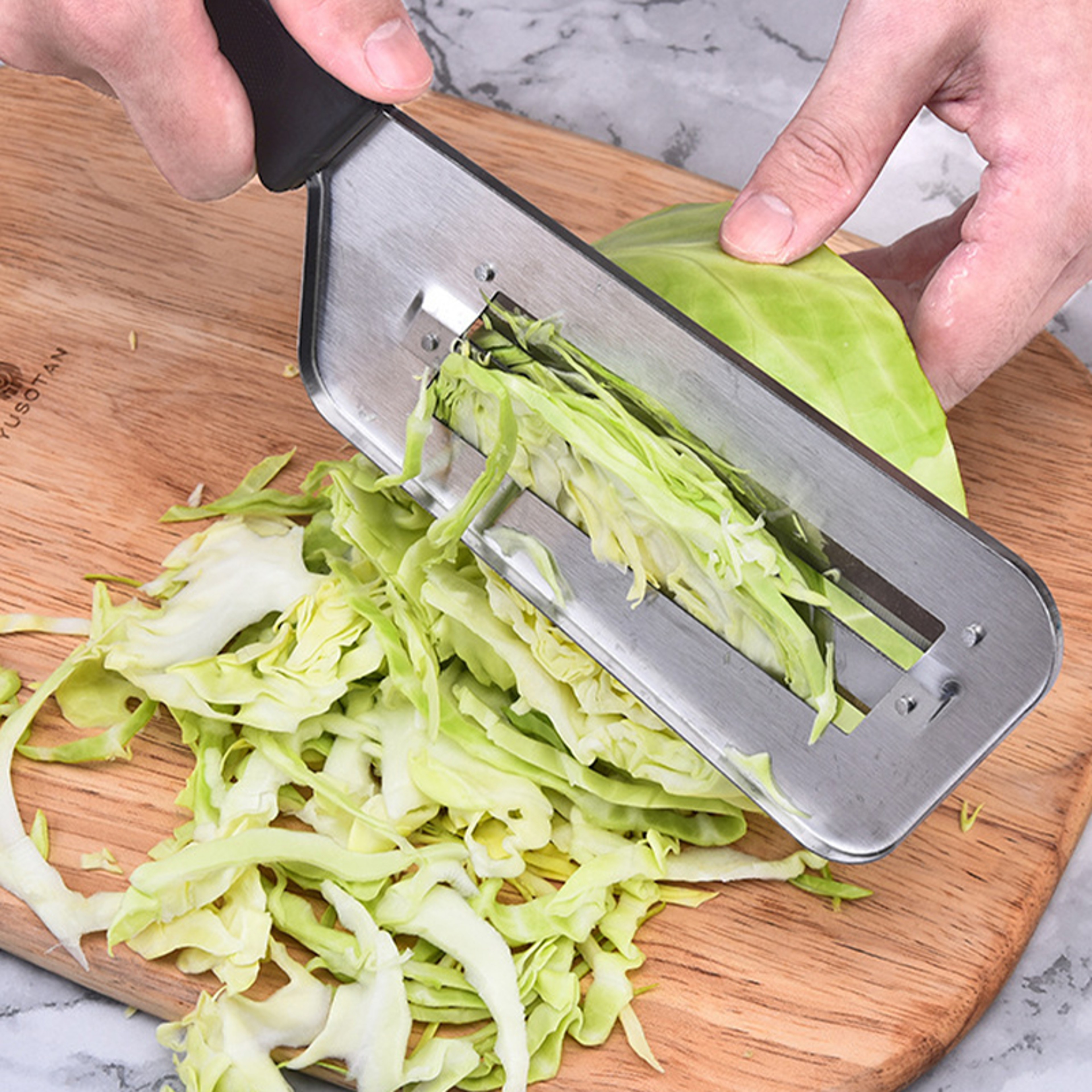 Double Blade Vegetable Slicer  Fish Scale Cleaner Efficient Cabbage Onion And Vegetable Slicing Kni 2