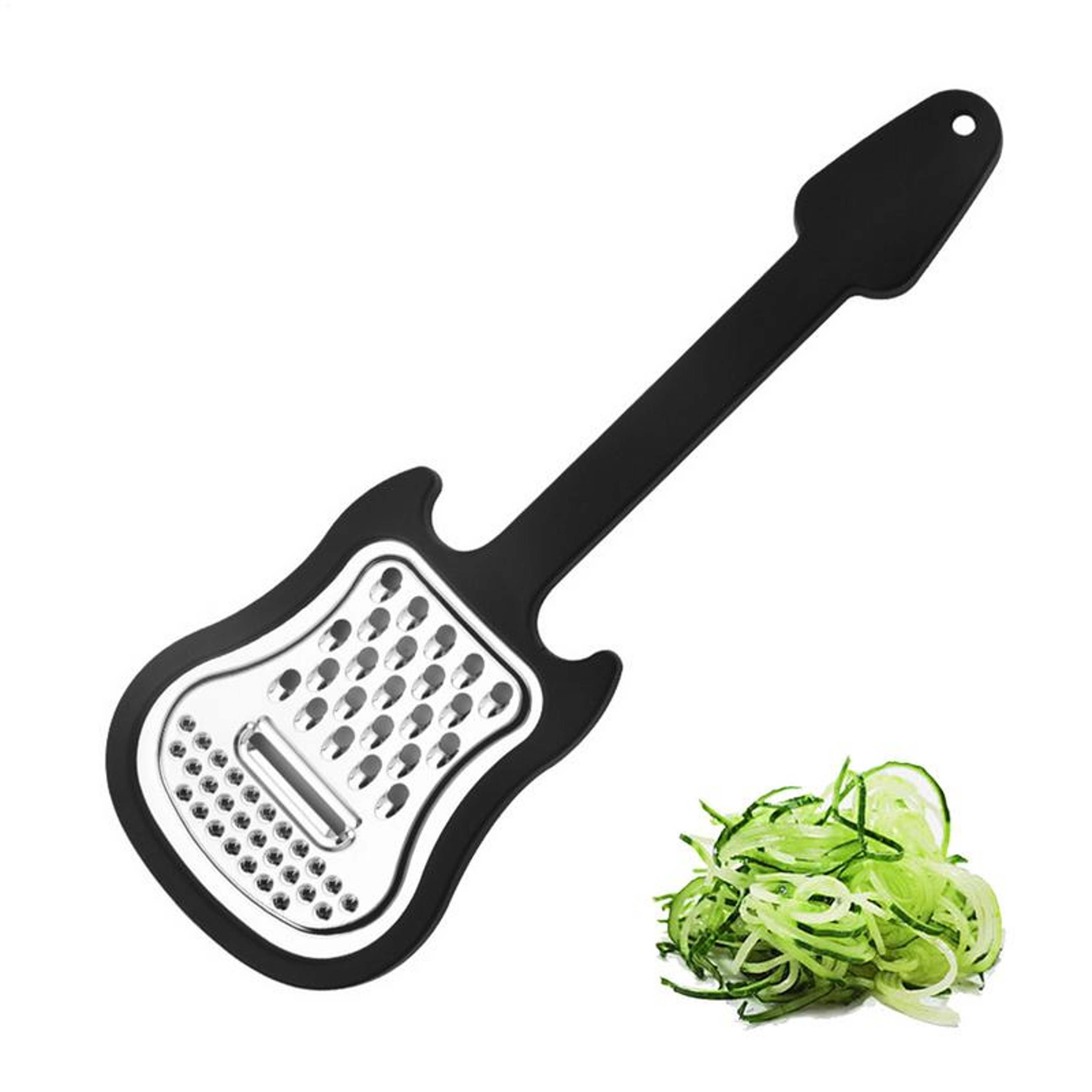 Handheld Fruit Grater  Peeler MultiUse Guitar Shape Kitchen Tool For Cheese Potatoes And More 0