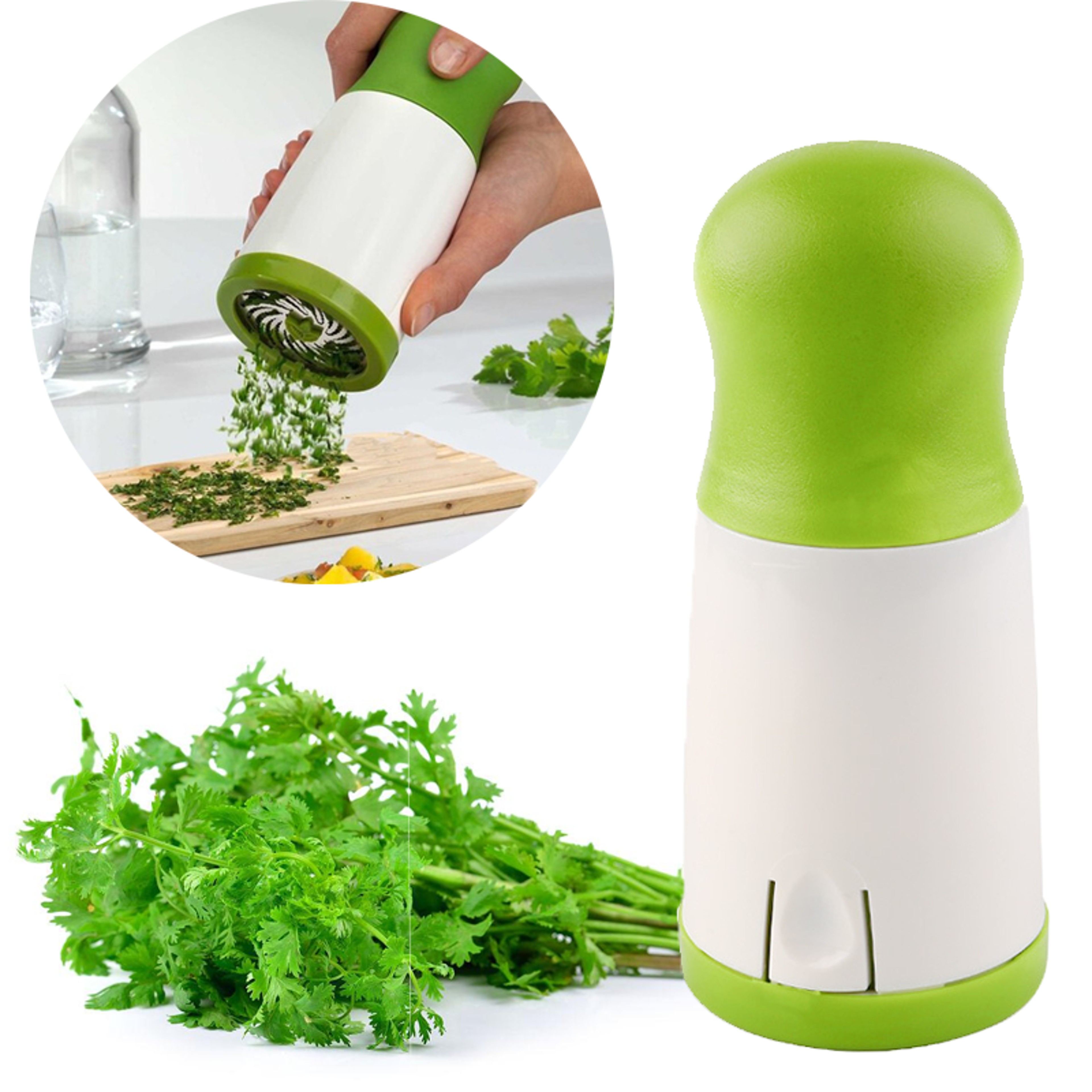 Multi-Blade Herb Grinder Manual Herb Cutter for Fast Kitchen Chopping – view 1