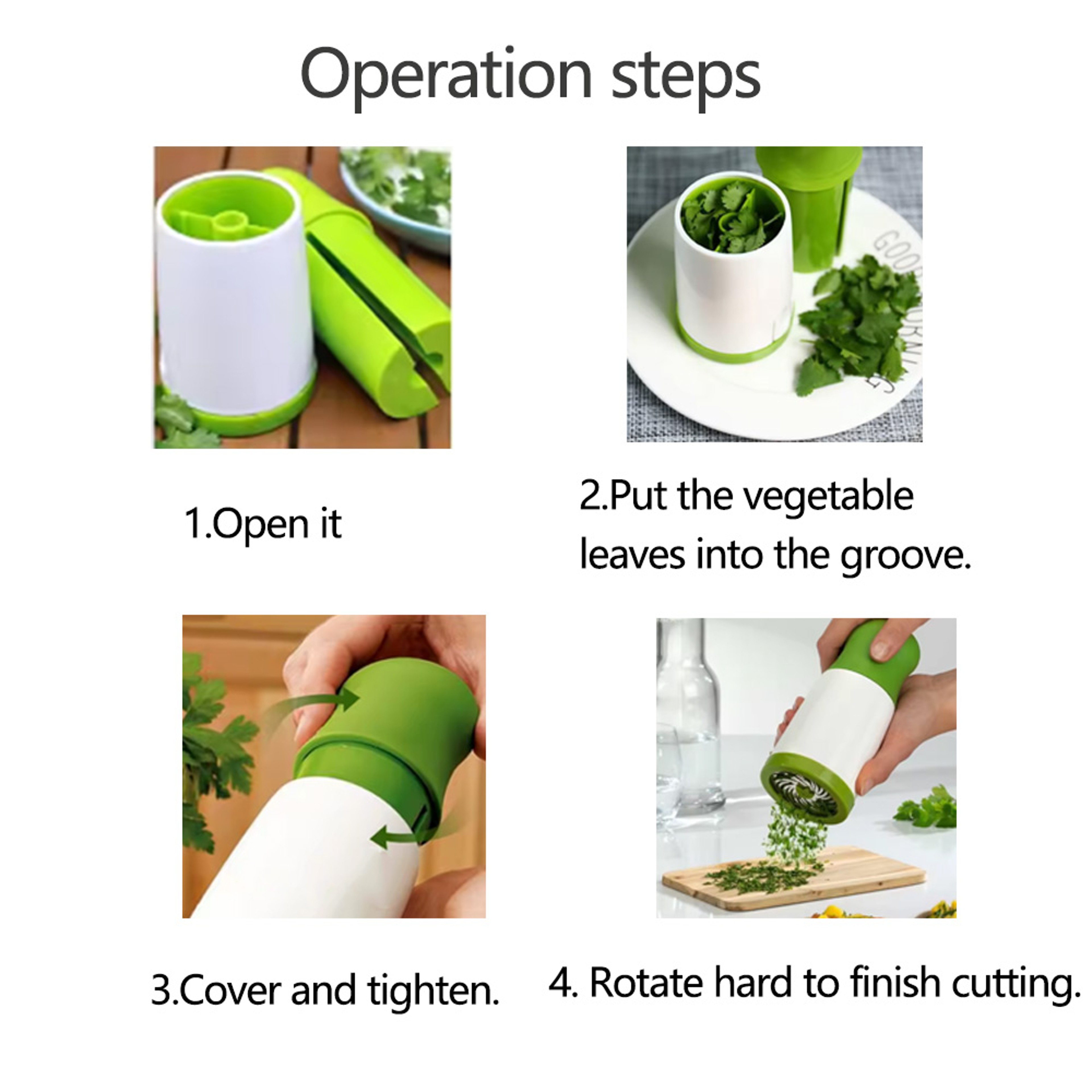 Multi-Blade Herb Grinder Manual Herb Cutter for Fast Kitchen Chopping – view 5