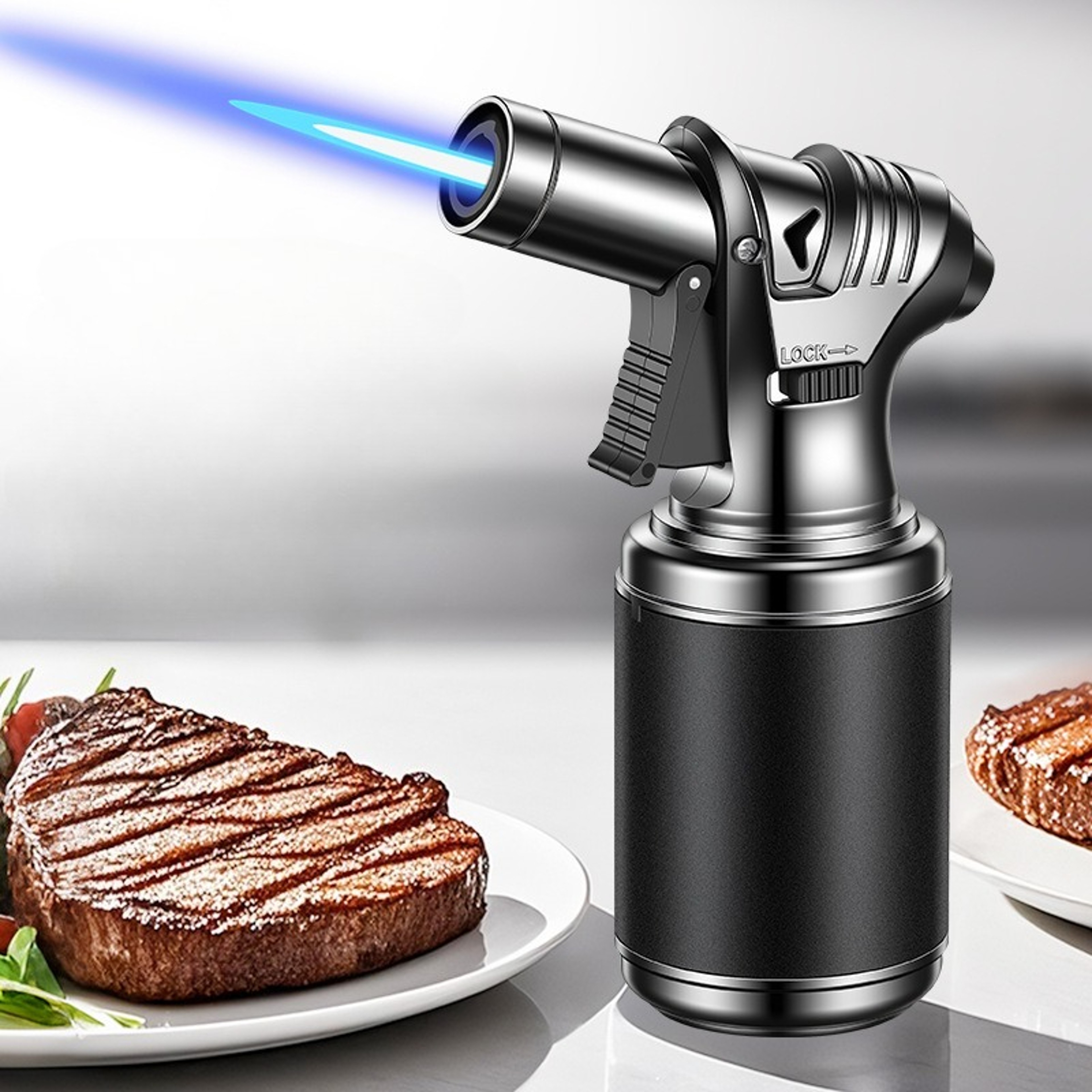 Windproof Torch Lighter High Flame Refillable Butane Cigar Lighter For Outdoor And Daily Use 0