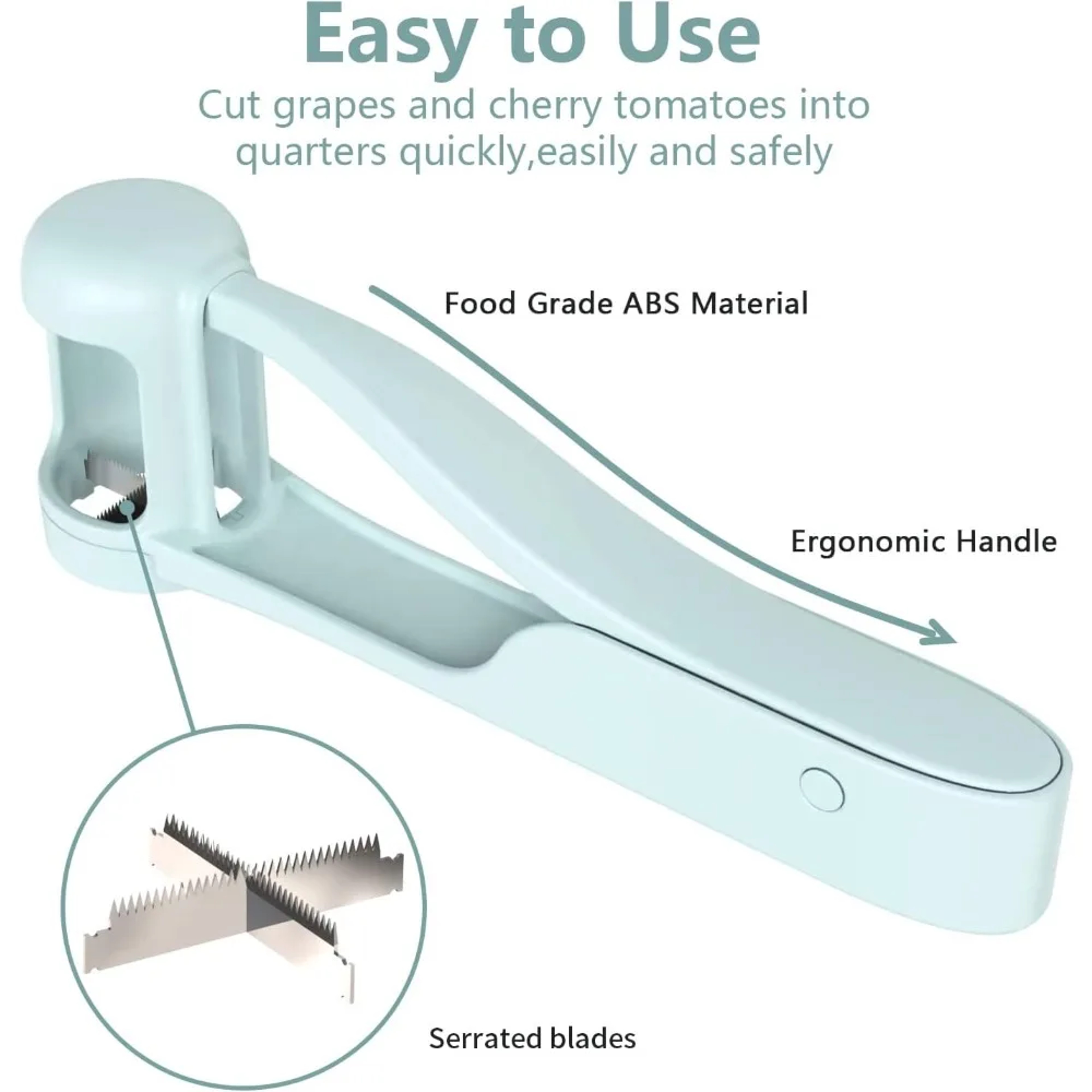 QuickSlice Grape Slicer & Fruit Cutter Tool for Kids Safe Kitchen Prep – view 2