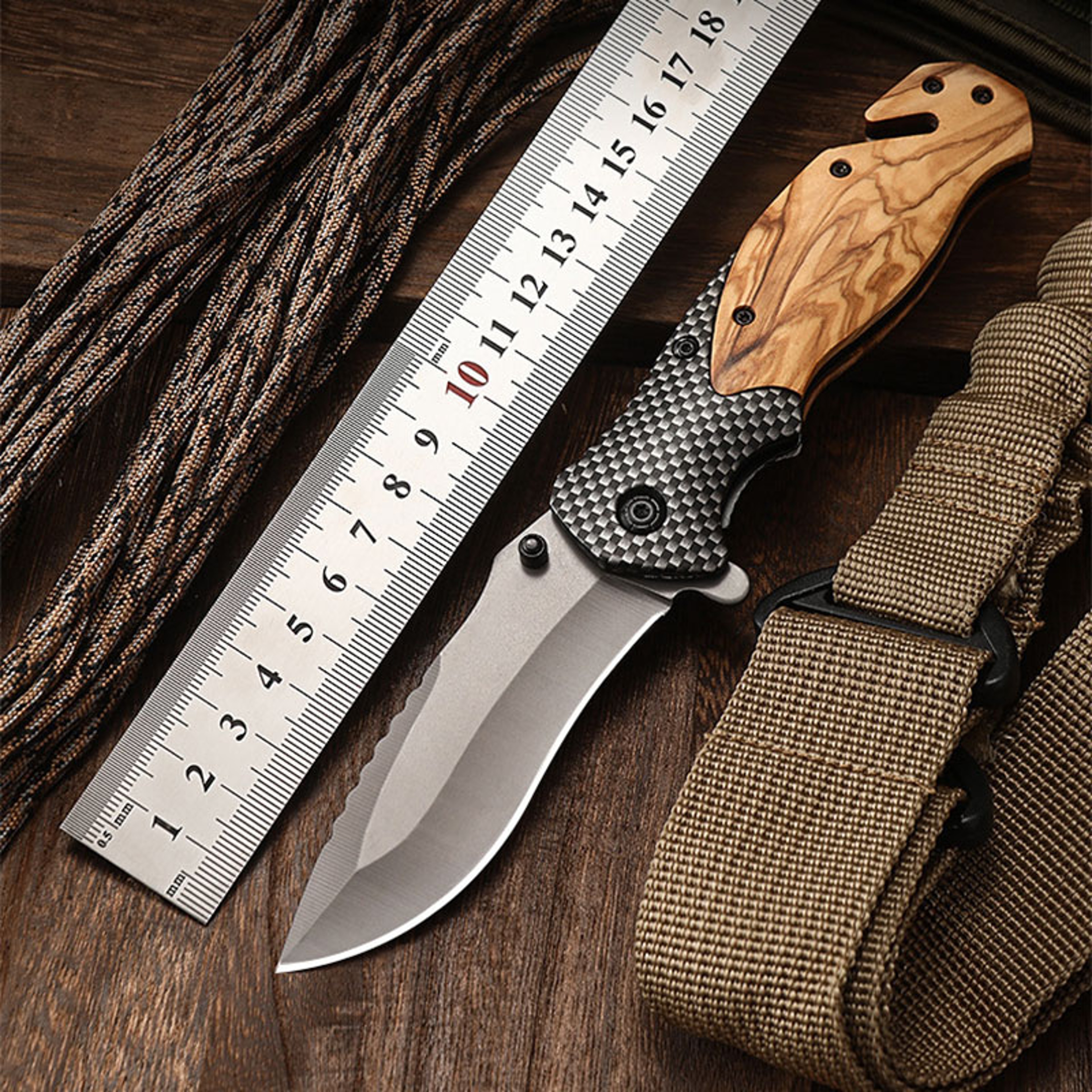 Portable Stainless Steel Folding Knife Multi-Purpose Survival & Fruit Knife – view 7