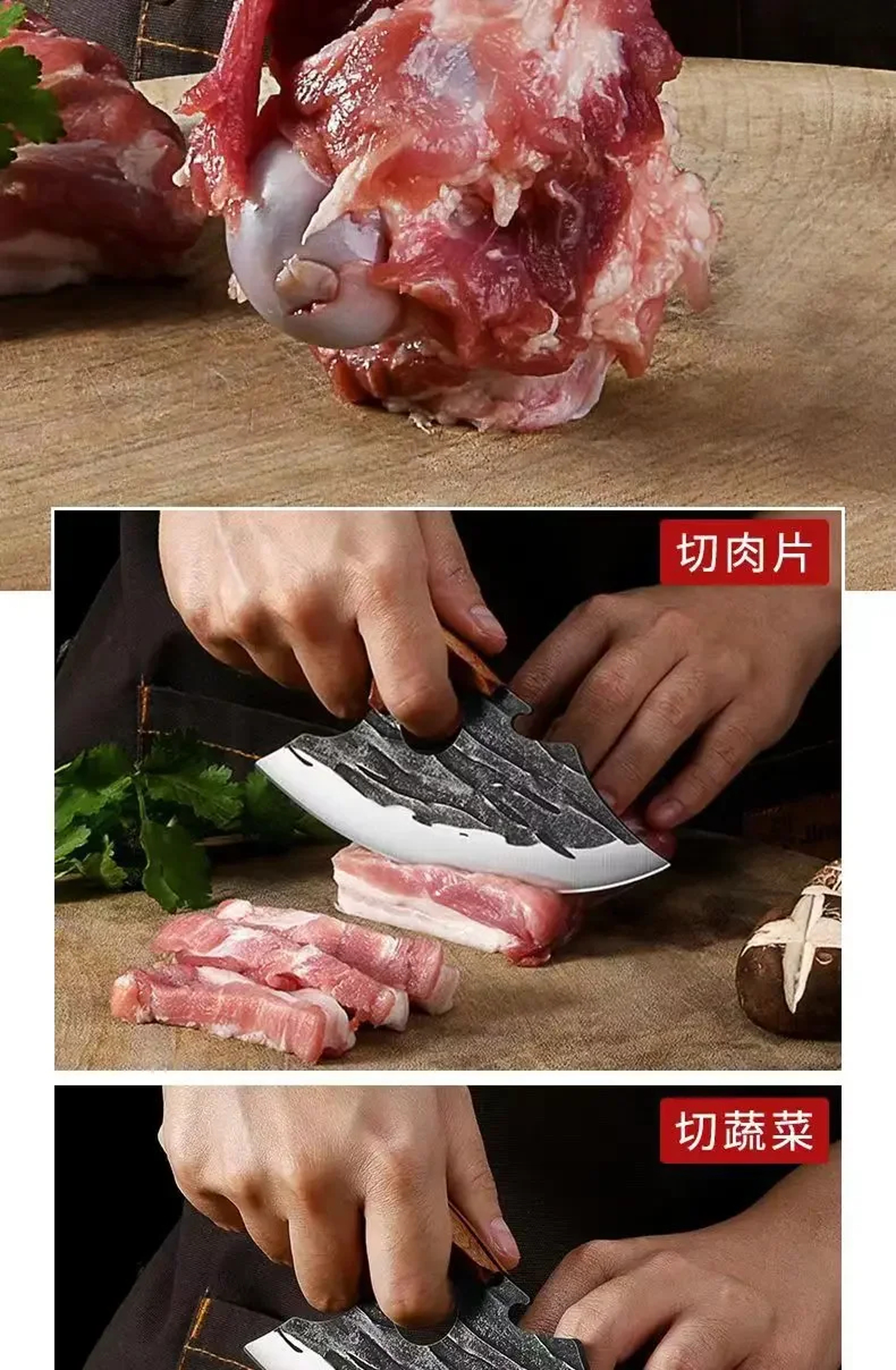 HandForged Meat Cutting Knife Professional Butcher Knife For Outdoor Slaughtering And Meat Preparat 1