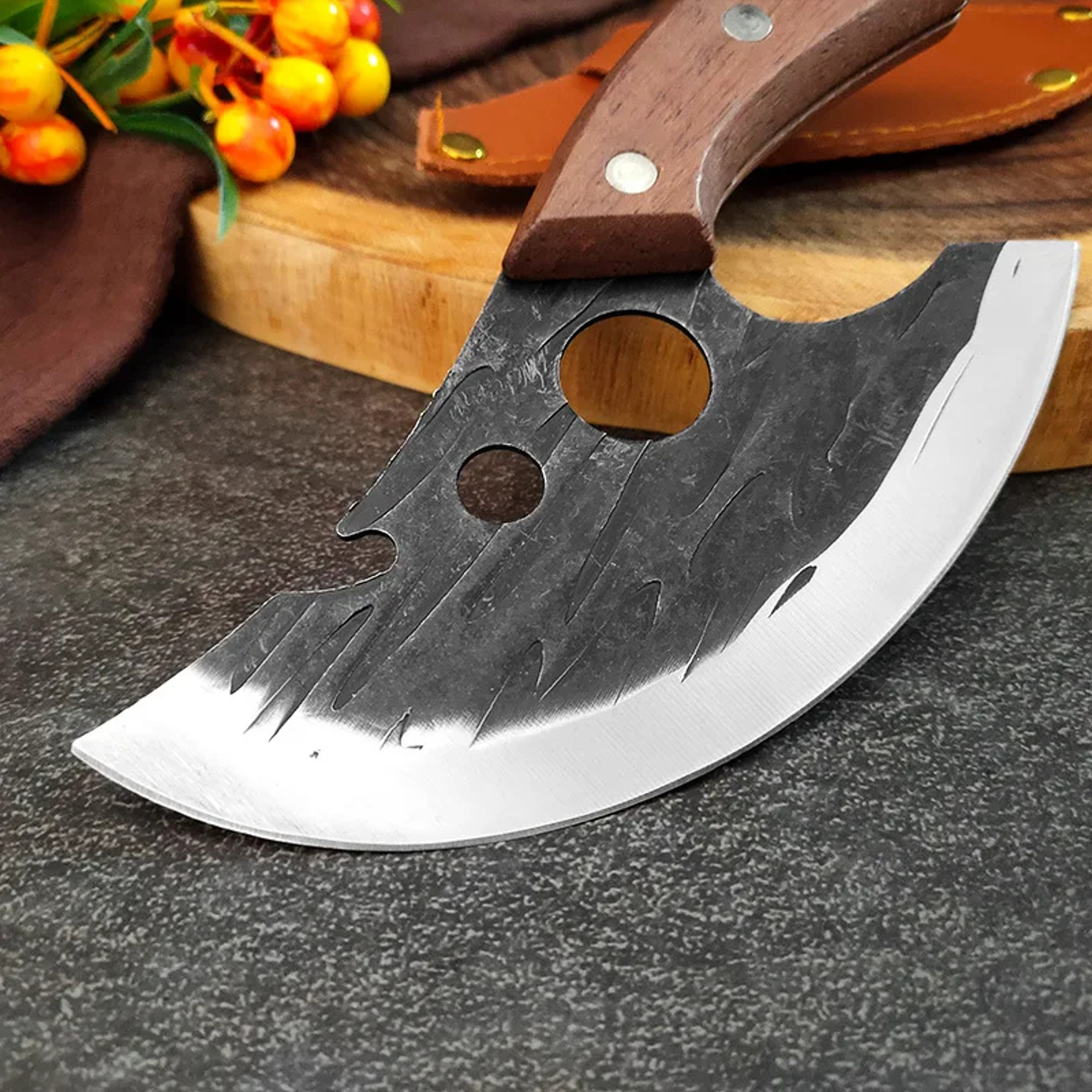 HandForged Meat Cutting Knife Professional Butcher Knife For Outdoor Slaughtering And Meat Preparat 3