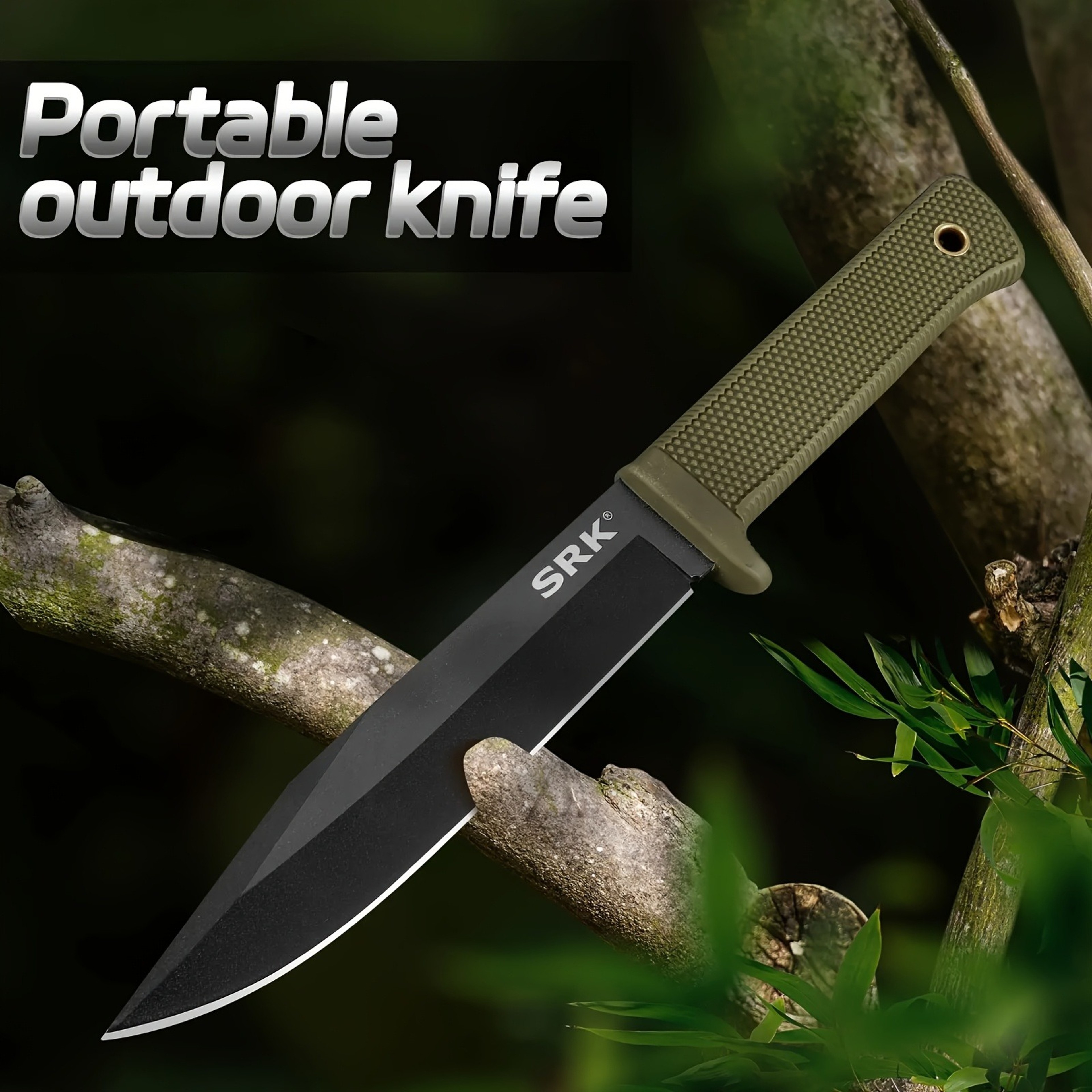 Durable Survival Knife For Outdoor Adventures High Hardness Tactical SelfDefense  PathClearing Blad 2