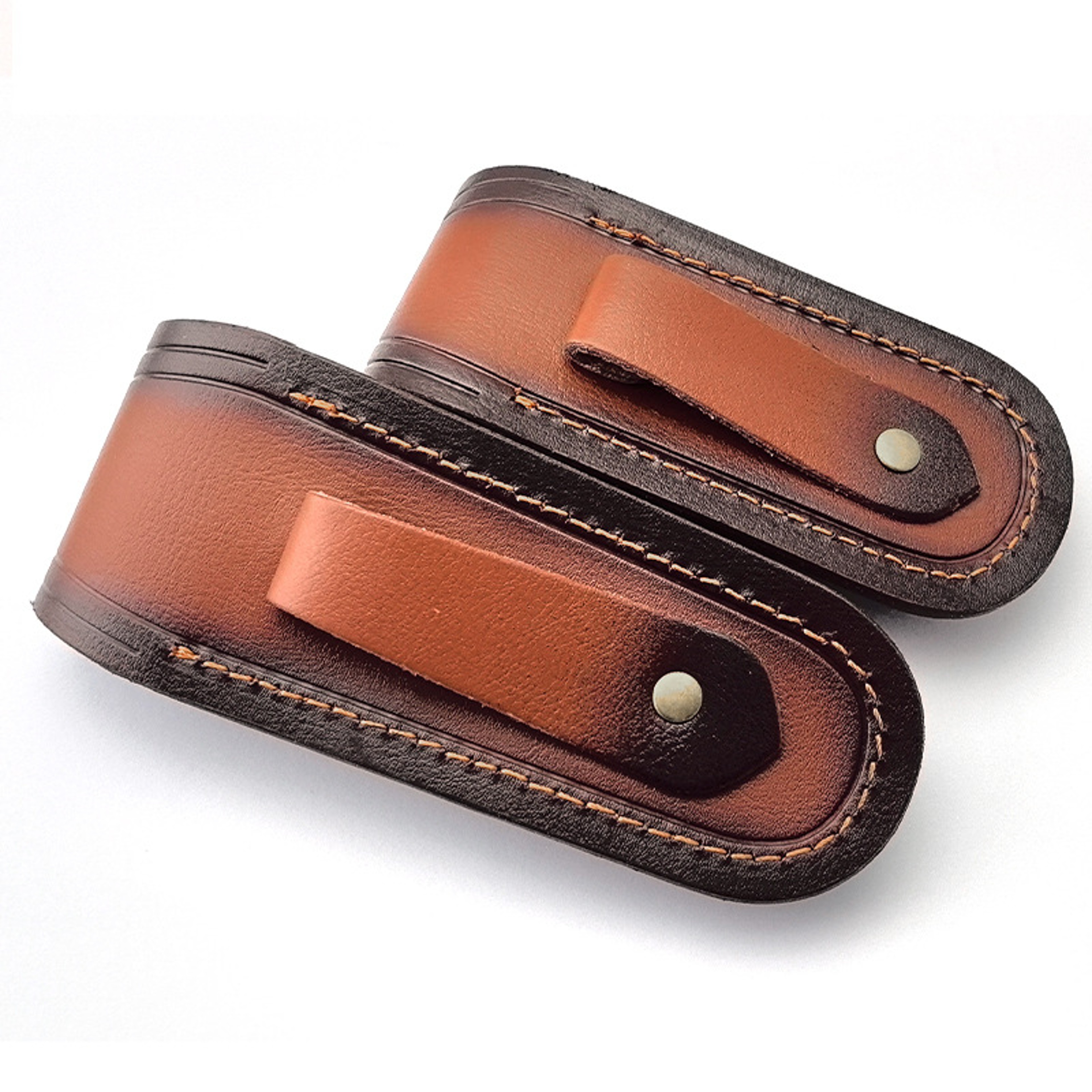 Genuine Cowhide Leather Knife Sheath  Storage Pouch Durable Foldable Knife Holder For Tactical Tool 2