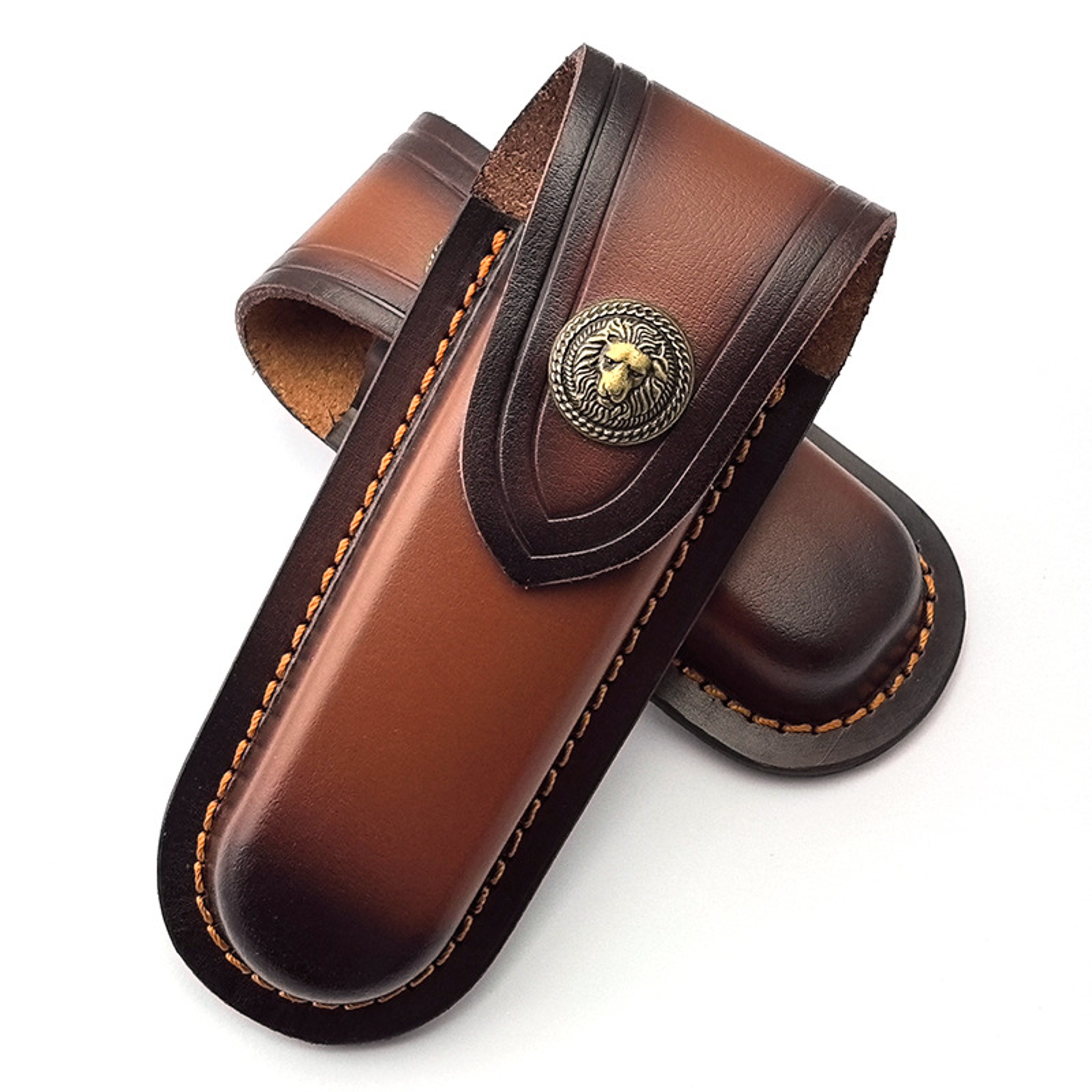 Genuine Cowhide Leather Knife Sheath  Storage Pouch Durable Foldable Knife Holder For Tactical Tool 3