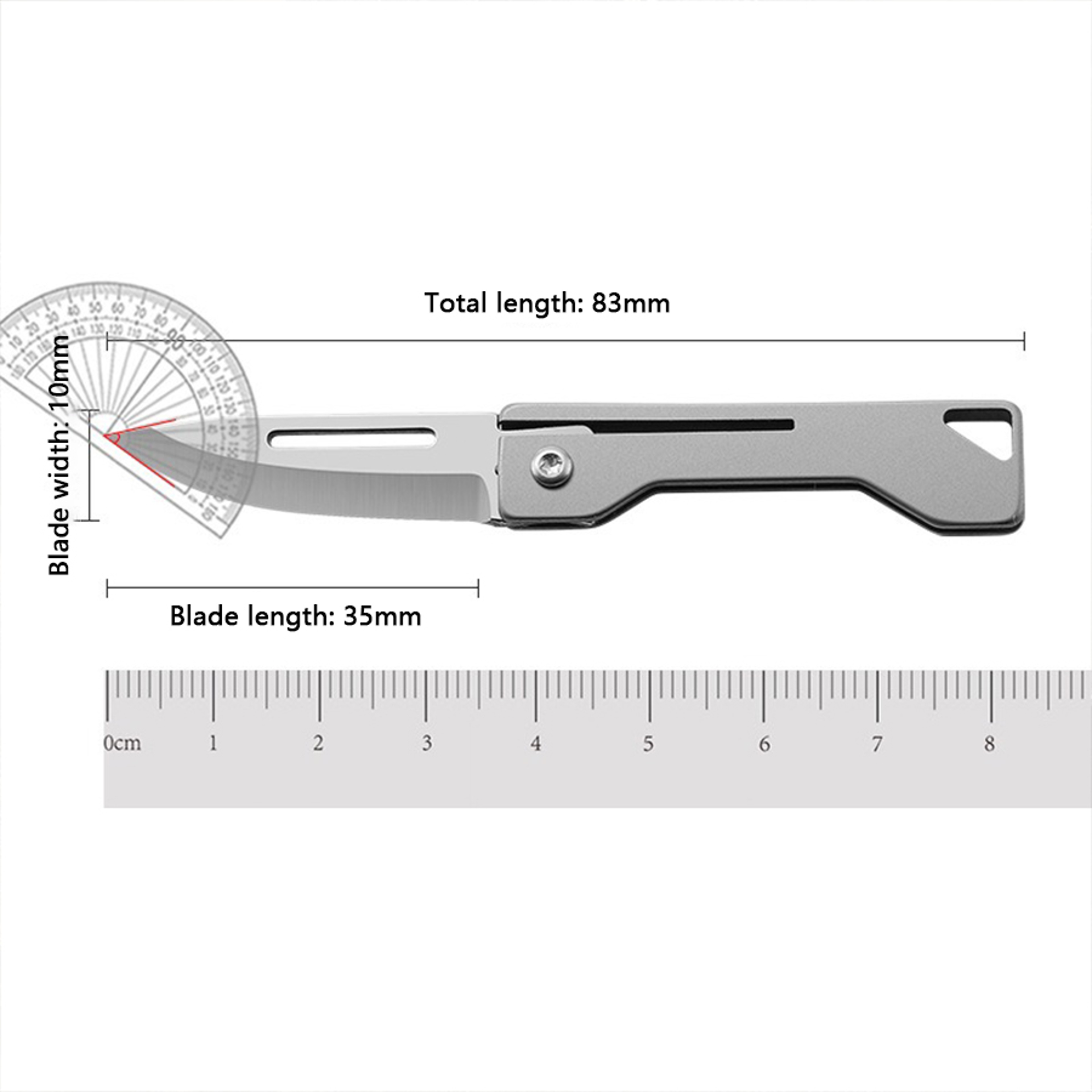 Titanium Folding Utility Knife Portable Mini Pocket Tool For Outdoor Use  Box Opening 5