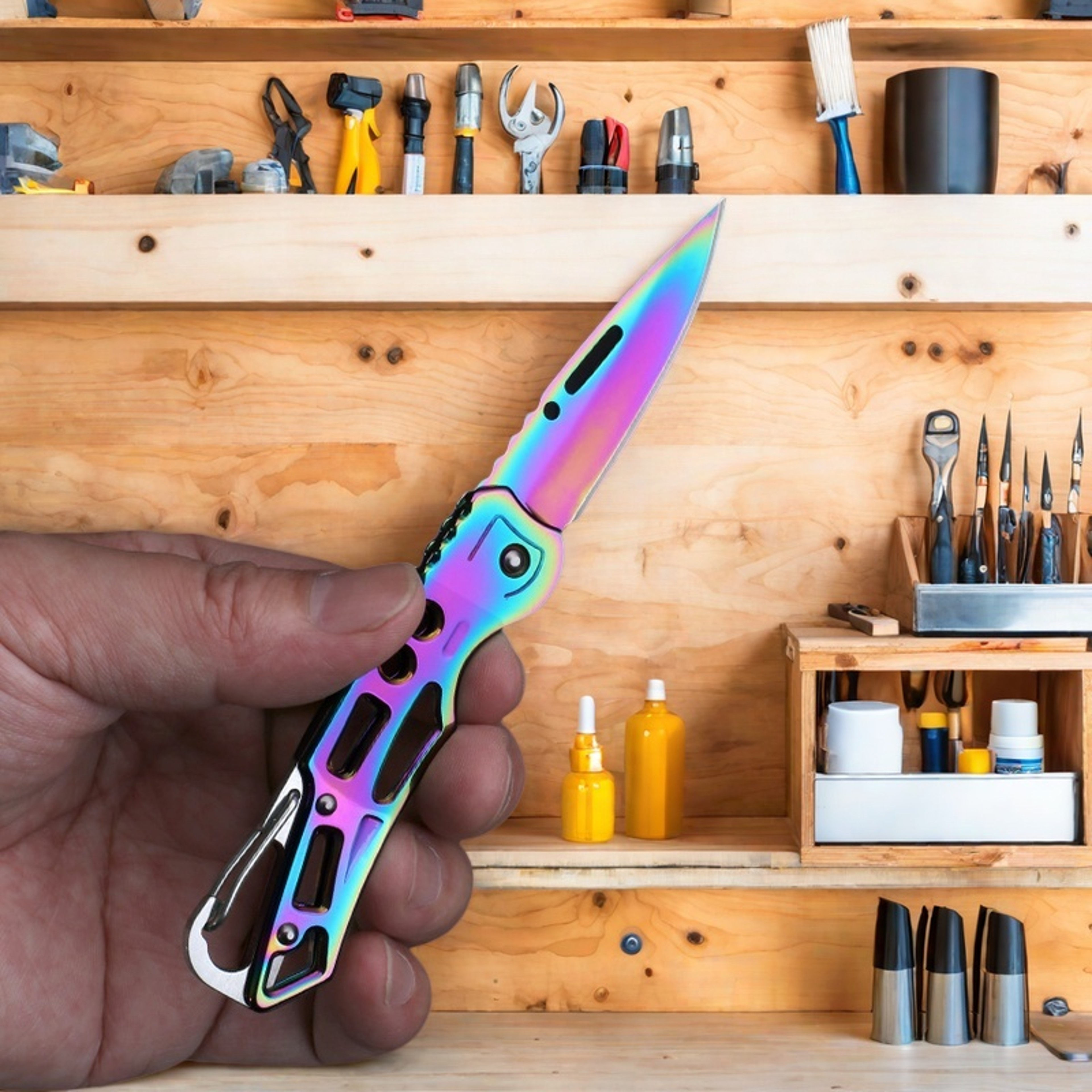 Compact Stainless Steel Pocket Knife Mini Folding Keychain Knife for Everyday Carry & Outdoor Use – view 2