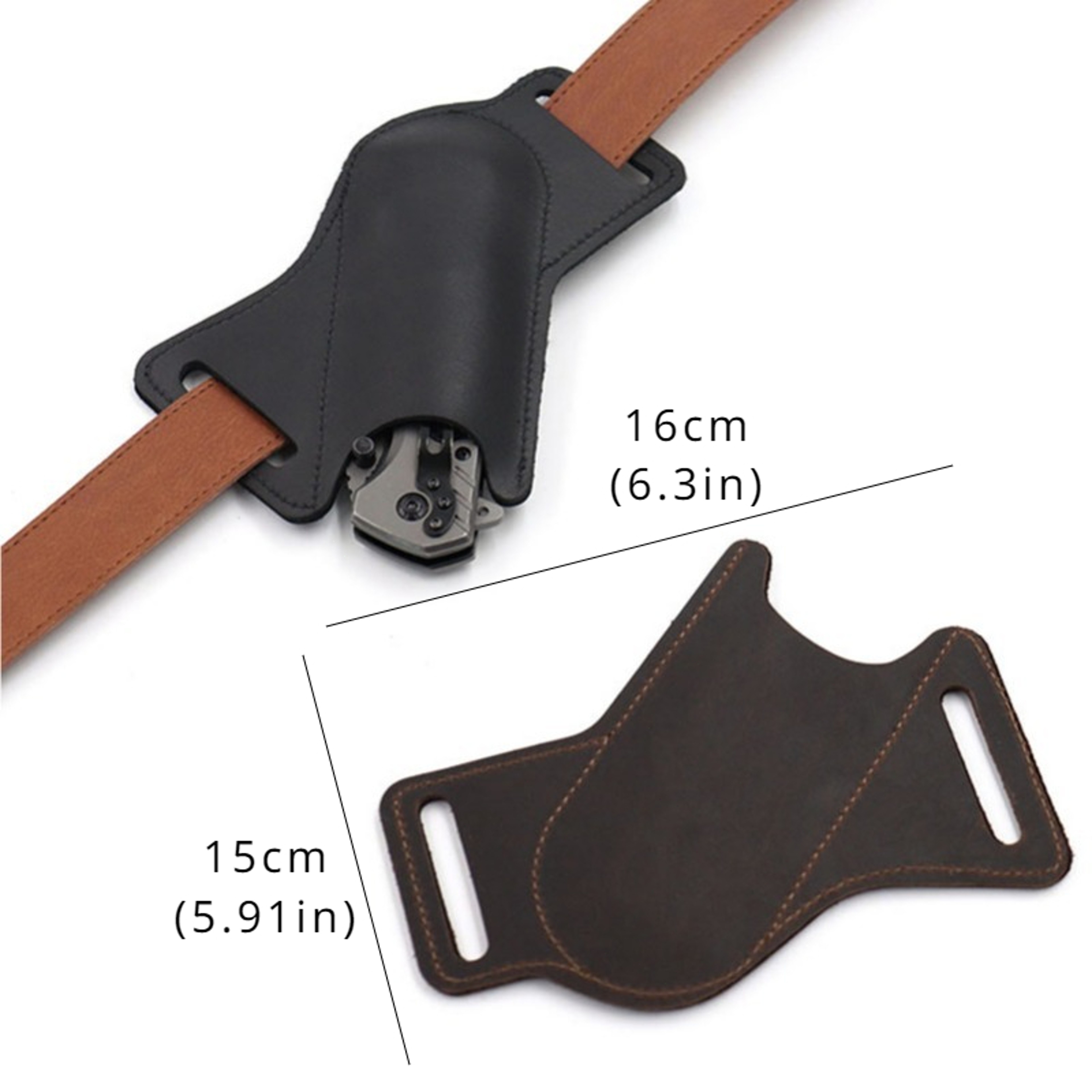 Compact AntiScratch Folding Flick Knife With Waist Belt Clip Holder For Camping 3