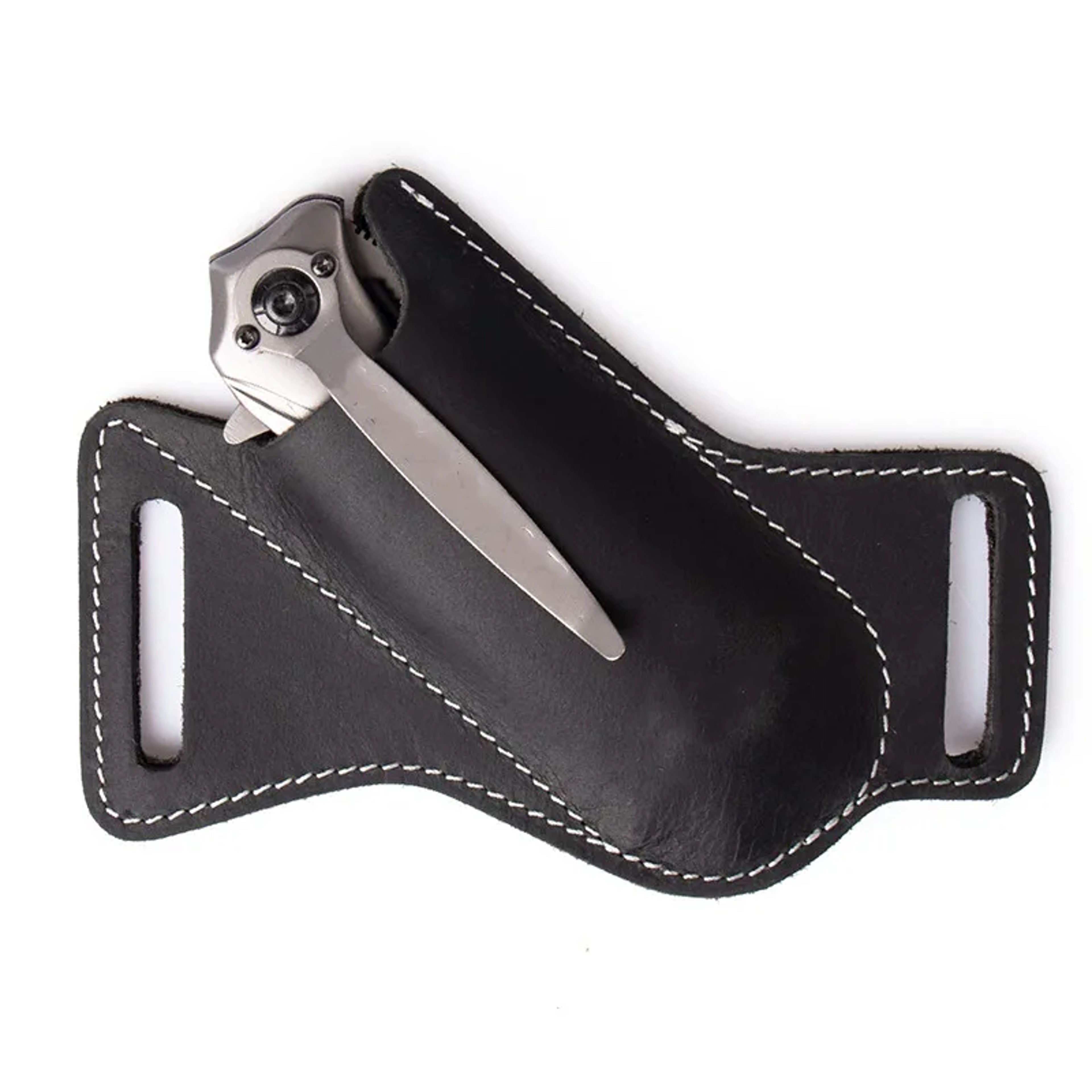 Compact AntiScratch Folding Flick Knife With Waist Belt Clip Holder For Camping 5