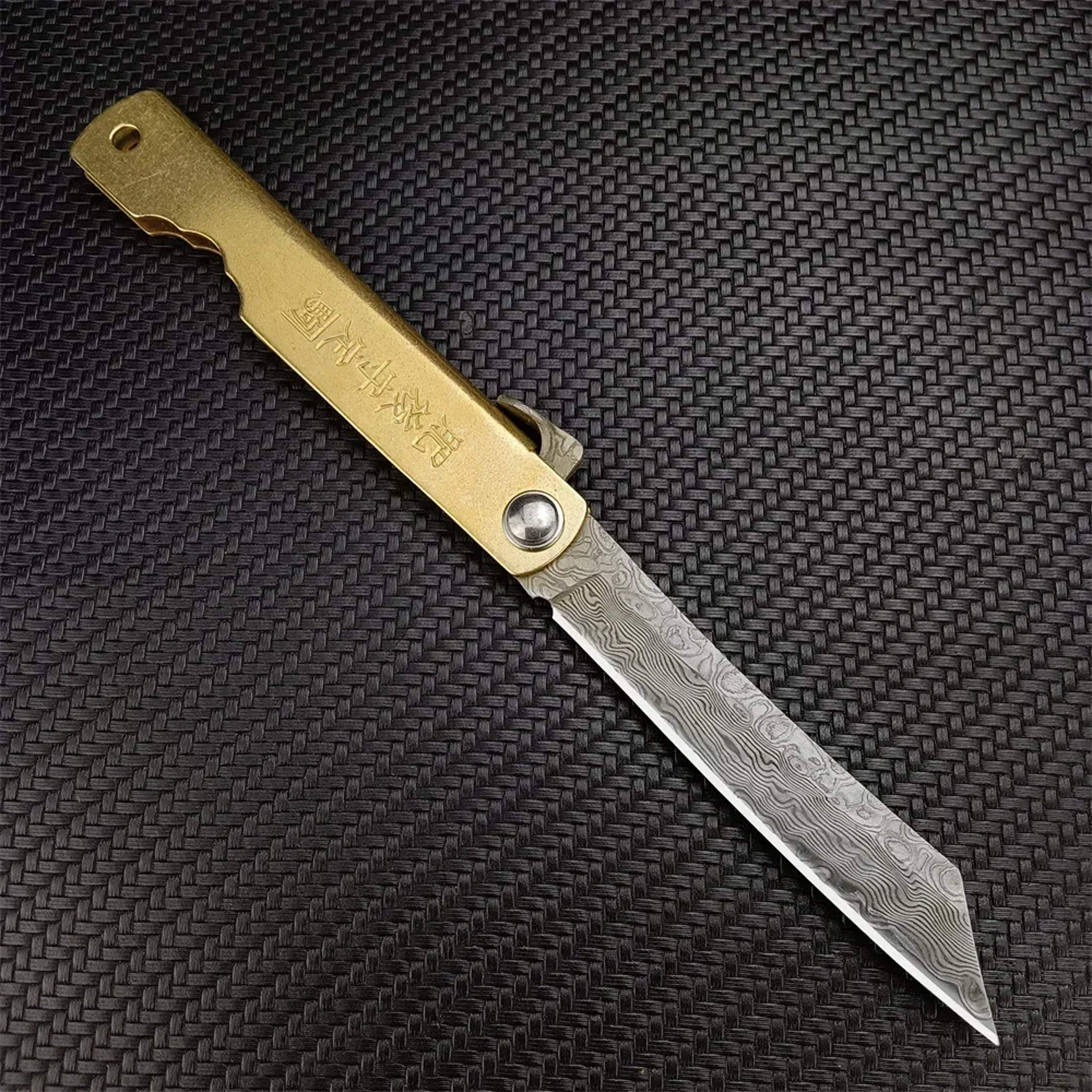 Heavy-Duty Folding Knife Premium Copper Handle EDC Survival Tool for Hunting and Camping – view 1