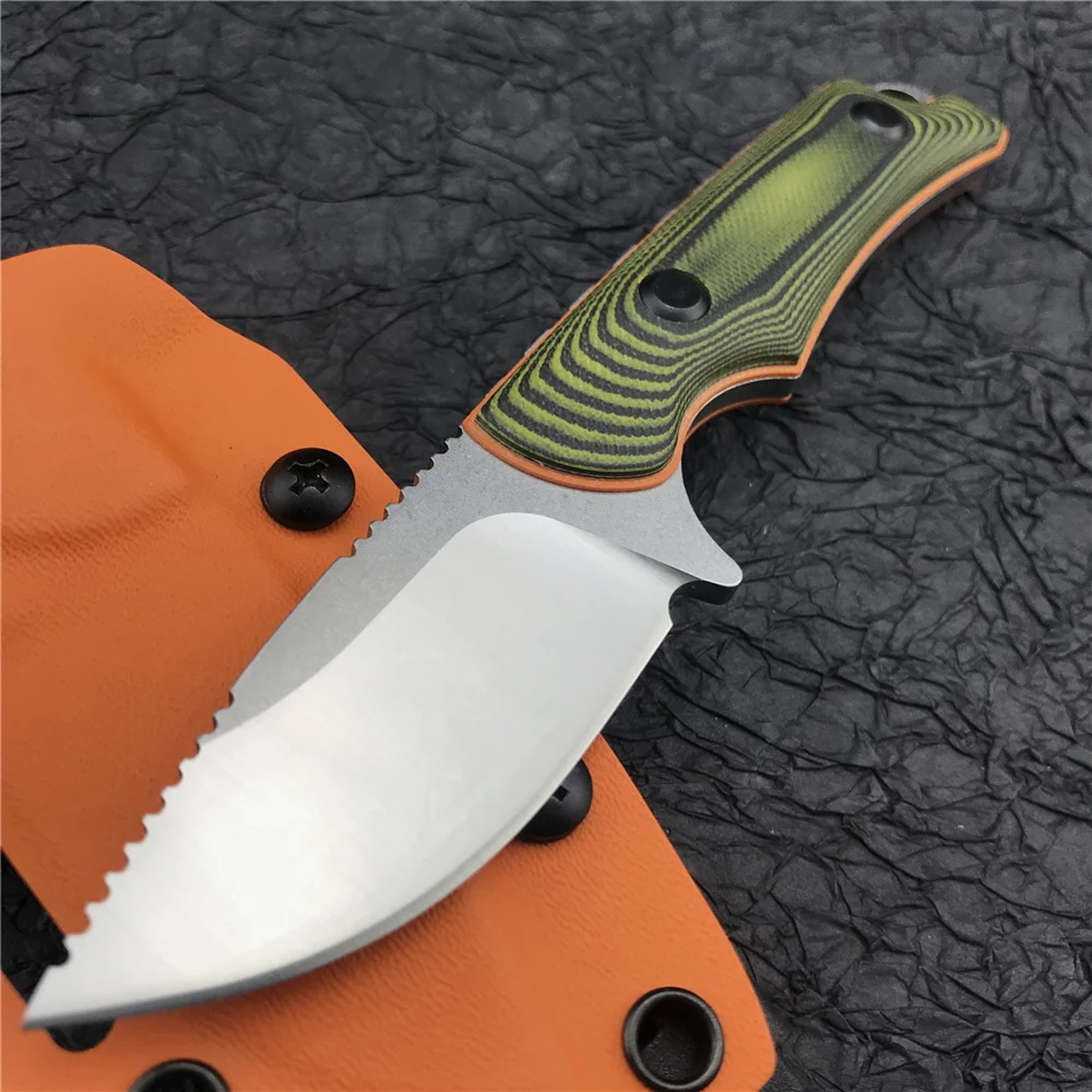 Hidden Canyon Hunter Tactical Fixed Blade Knife Drop Point Blade  K Sheath For Outdoor Hunting  EDC 0
