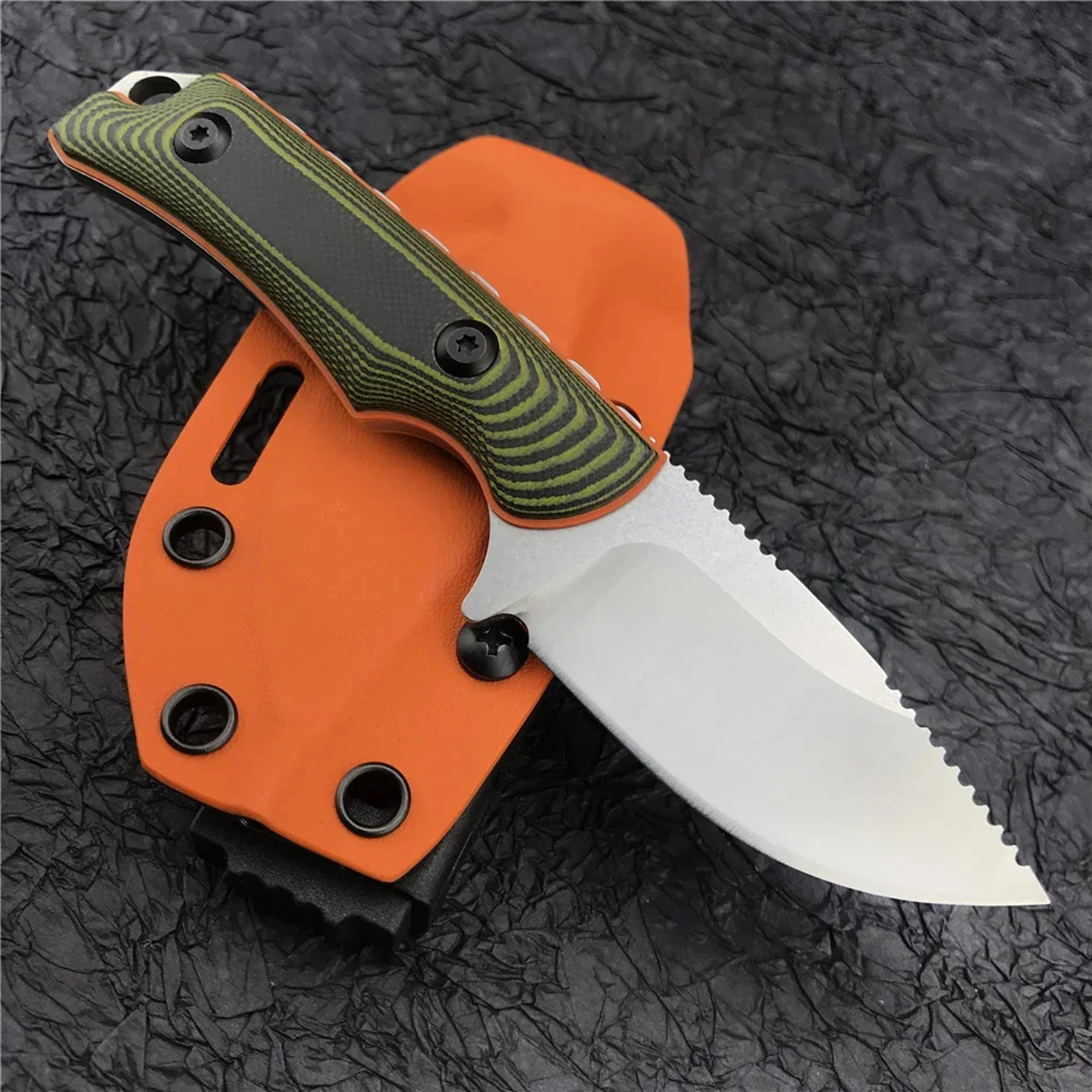 Hidden Canyon Hunter Tactical Fixed Blade Knife Drop Point Blade  K Sheath For Outdoor Hunting  EDC 5